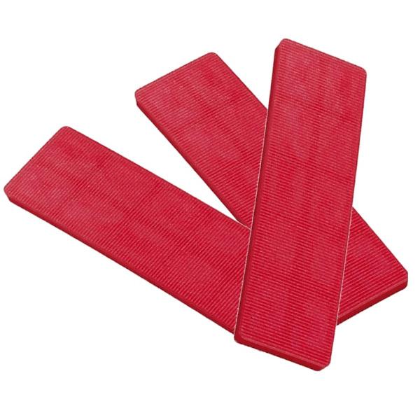 Flat Shims for Spacing, Packing and Levelling, 100 pieces, Red 24 x 100 x 6mm Thick