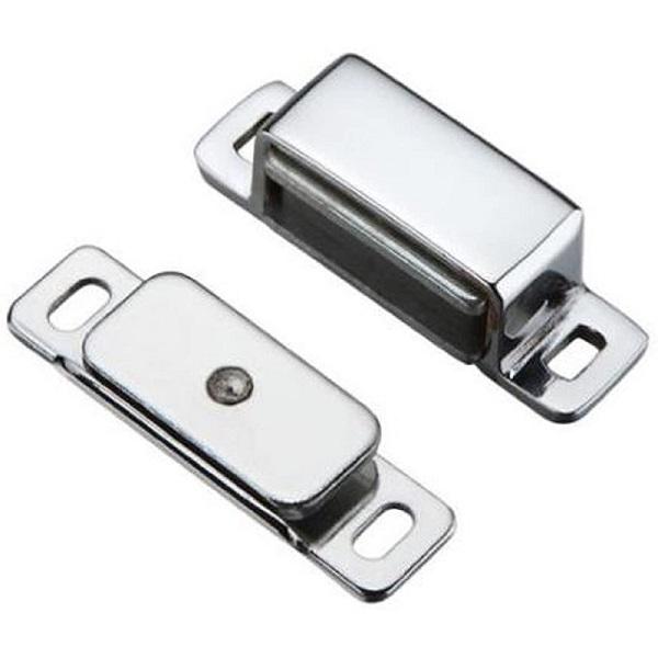 Magnetic Door Catch, Nickel Plated Steel - Rated at 6Kg Release