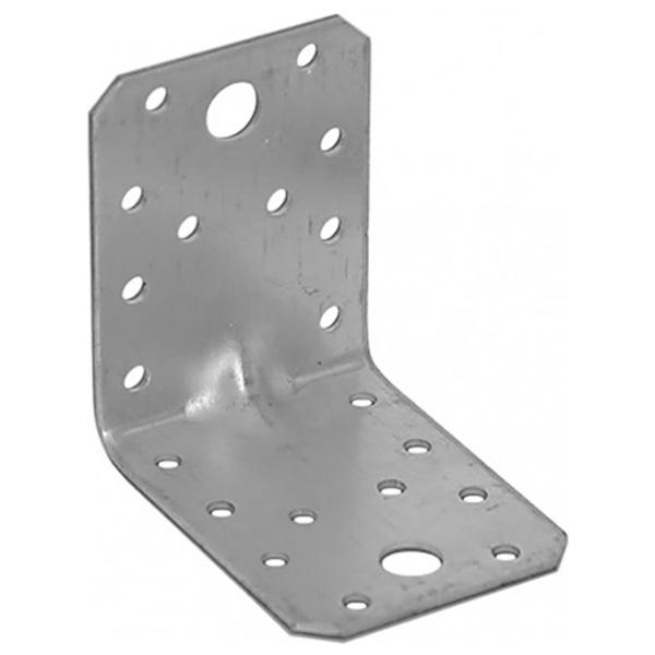 Heavy Duty Reinforced Perforated Corner Braces, BZP 70 x 70 x 55mm (10 Pack)