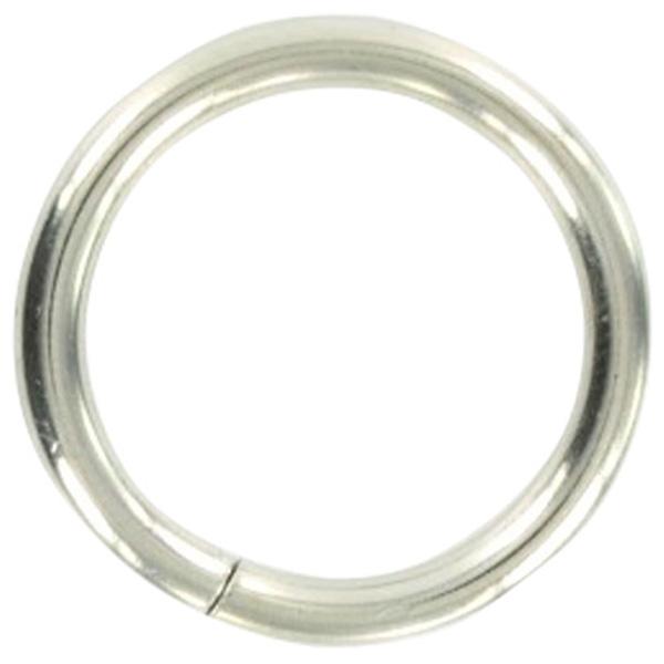 Curtain Rings, Brushed Nickel Metal (Internal Diameter 16mm) (6 Pack)