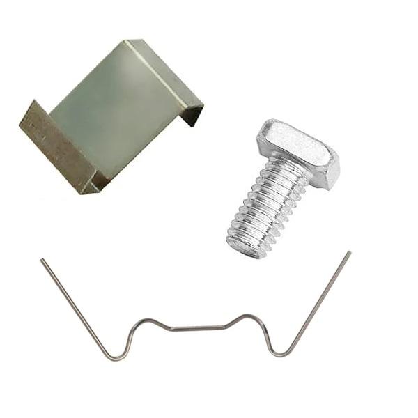 Greenhouse Glazing Repair Kit - Z & W type Clips & Aluminium Bolts (10 of Each)