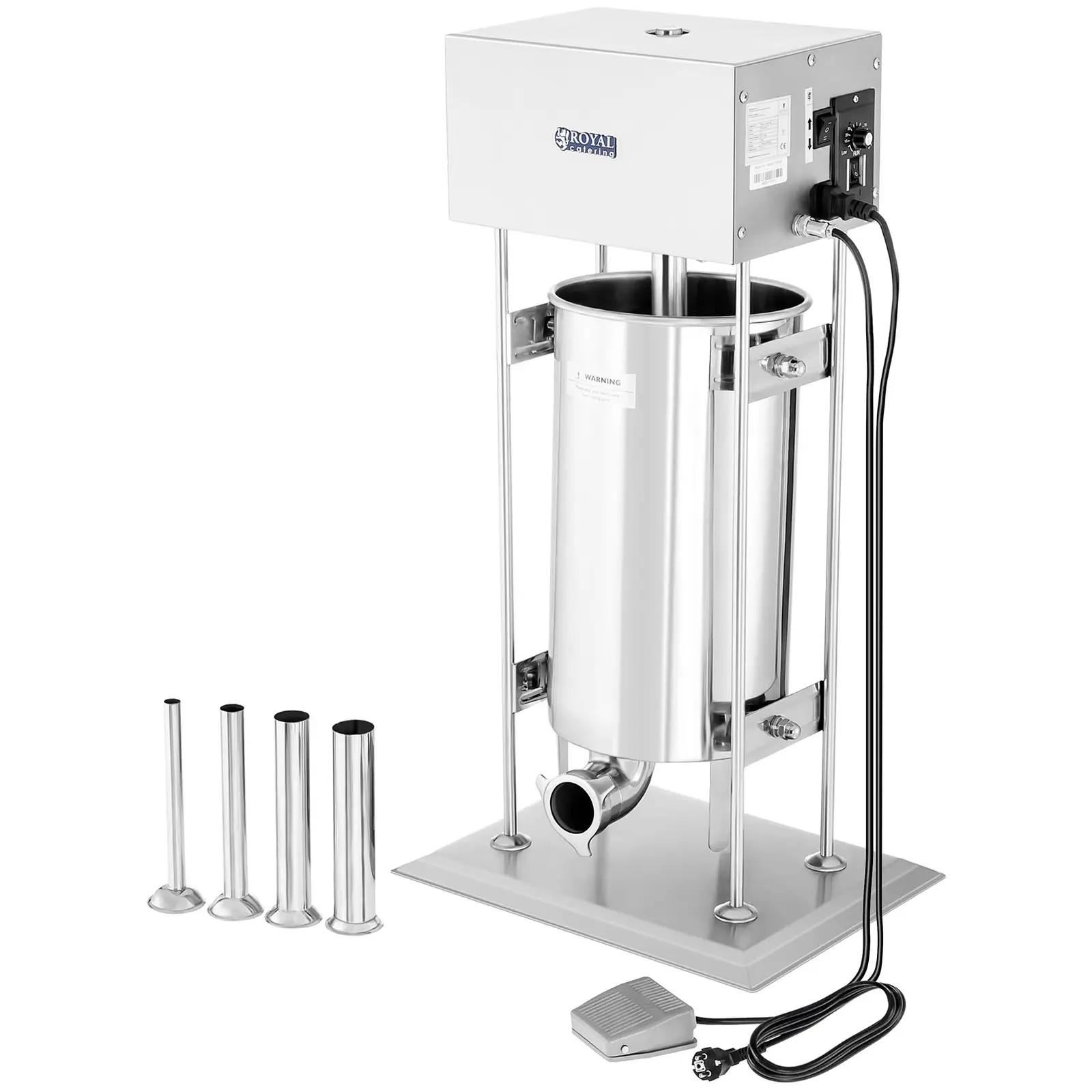 Sausage Stuffer - 15 L - Electric 4 Filling Tubes - Royal Catering