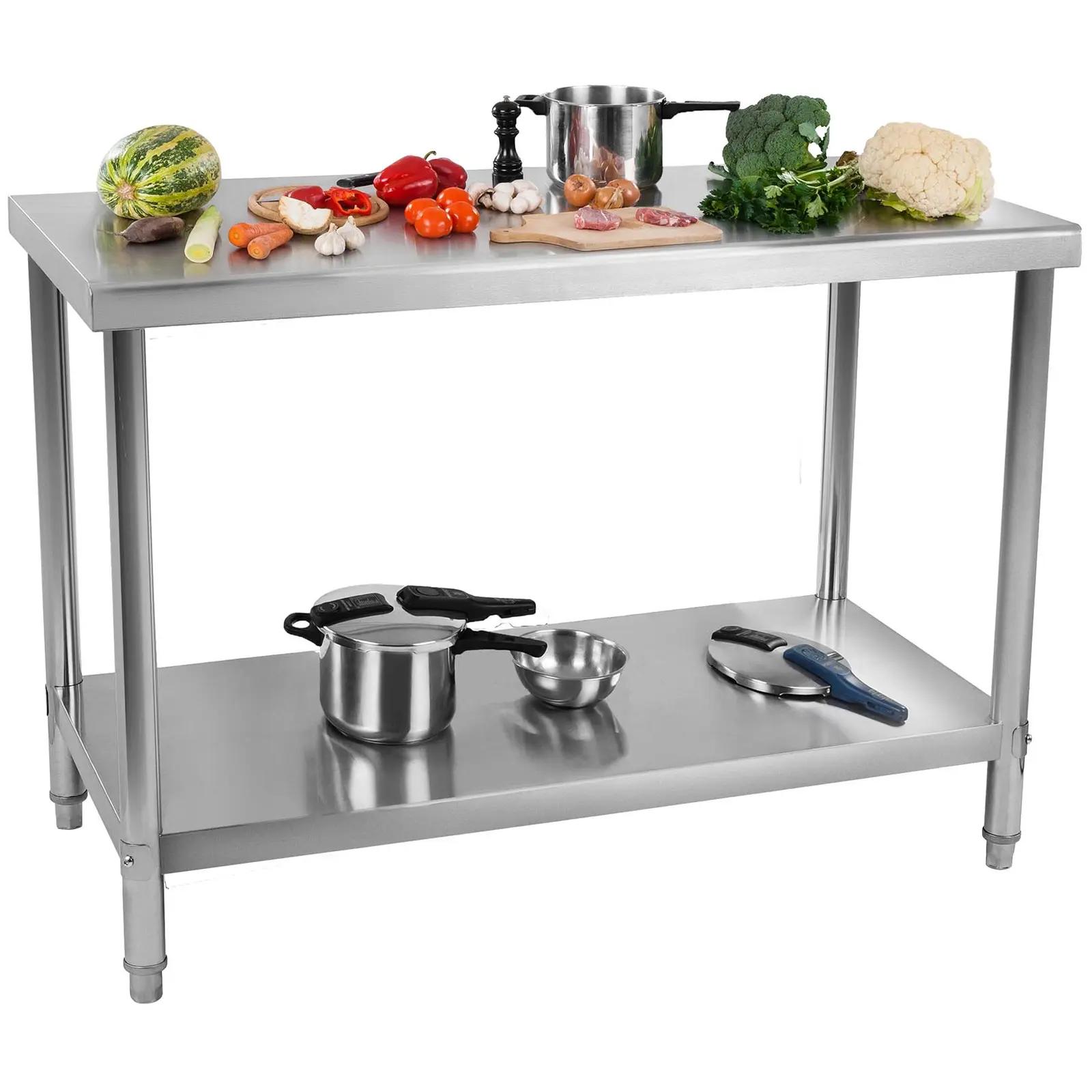 Stainless Steel Table - 120 x 60 cm - 137 kg loading capacity