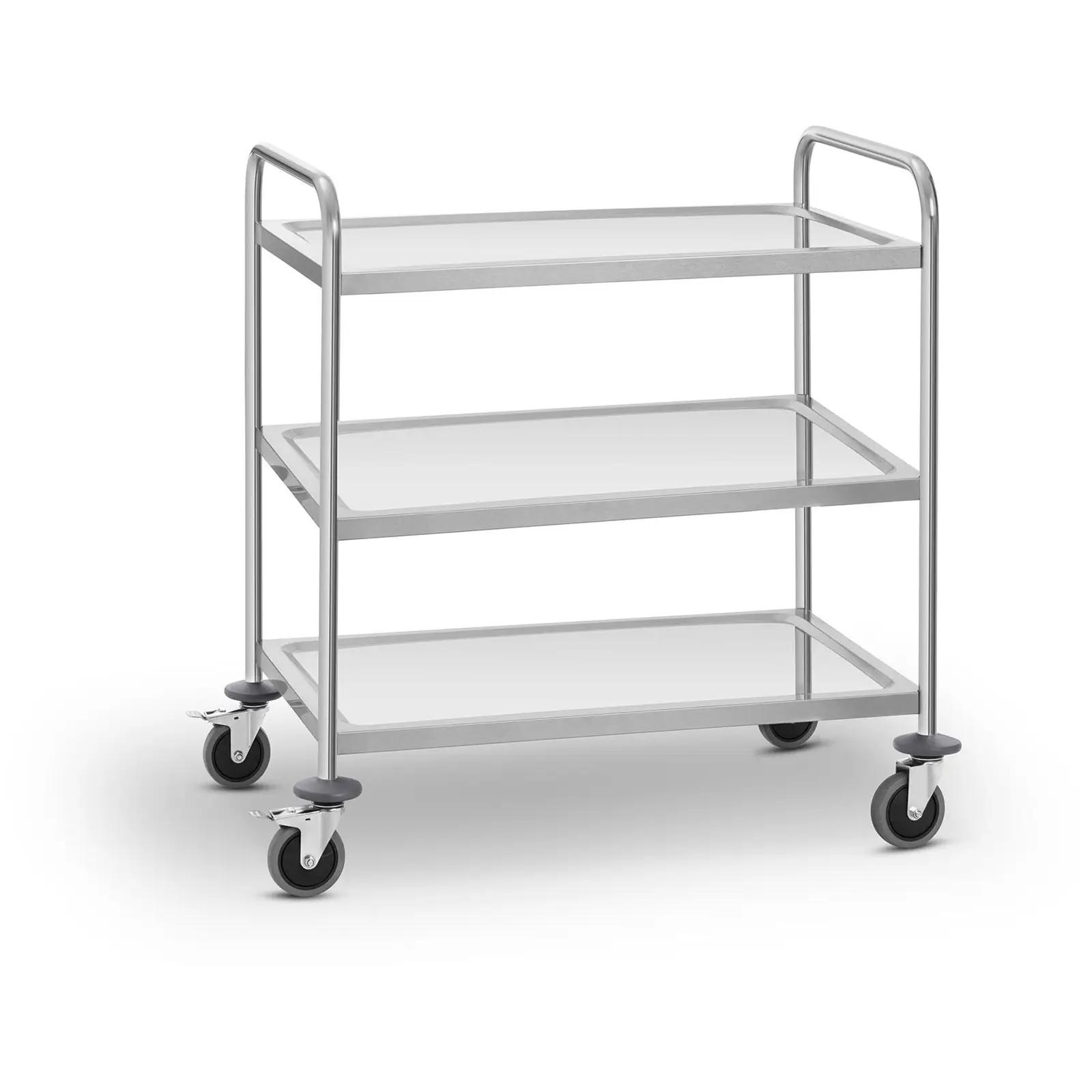 Stainless Steel Service Trolley - 3 shelves - up to 150 kg