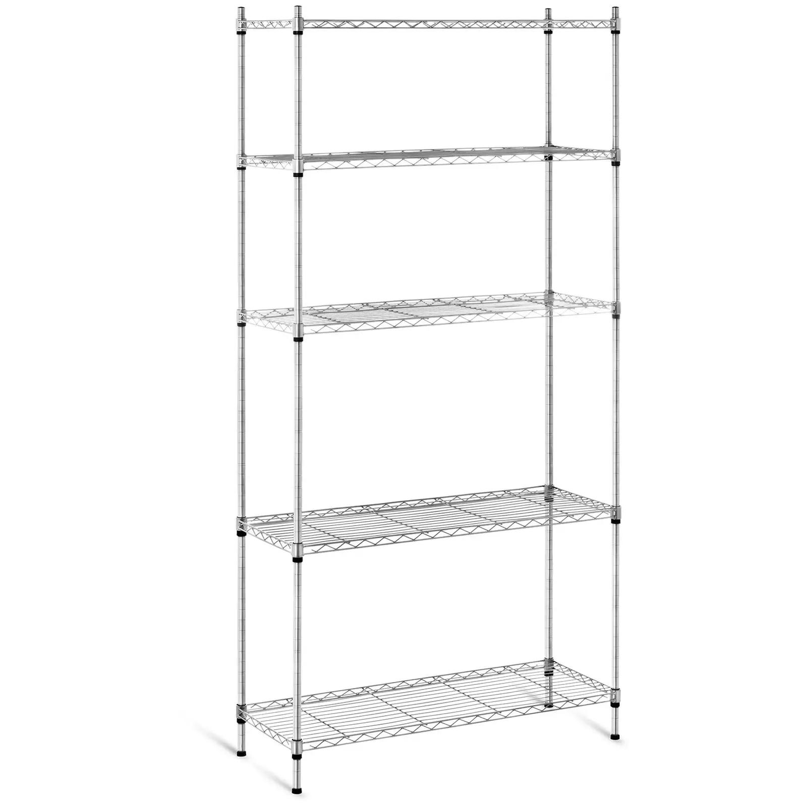 Metal Storage Rack - 35 X 90 X 180 Cm - Grey