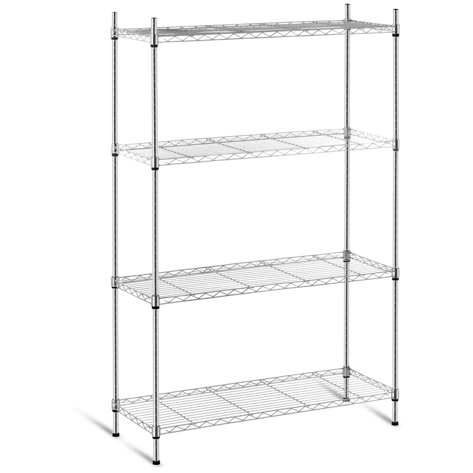 Metal Storage Rack - 35 X 90 X 137 Cm - Chrome