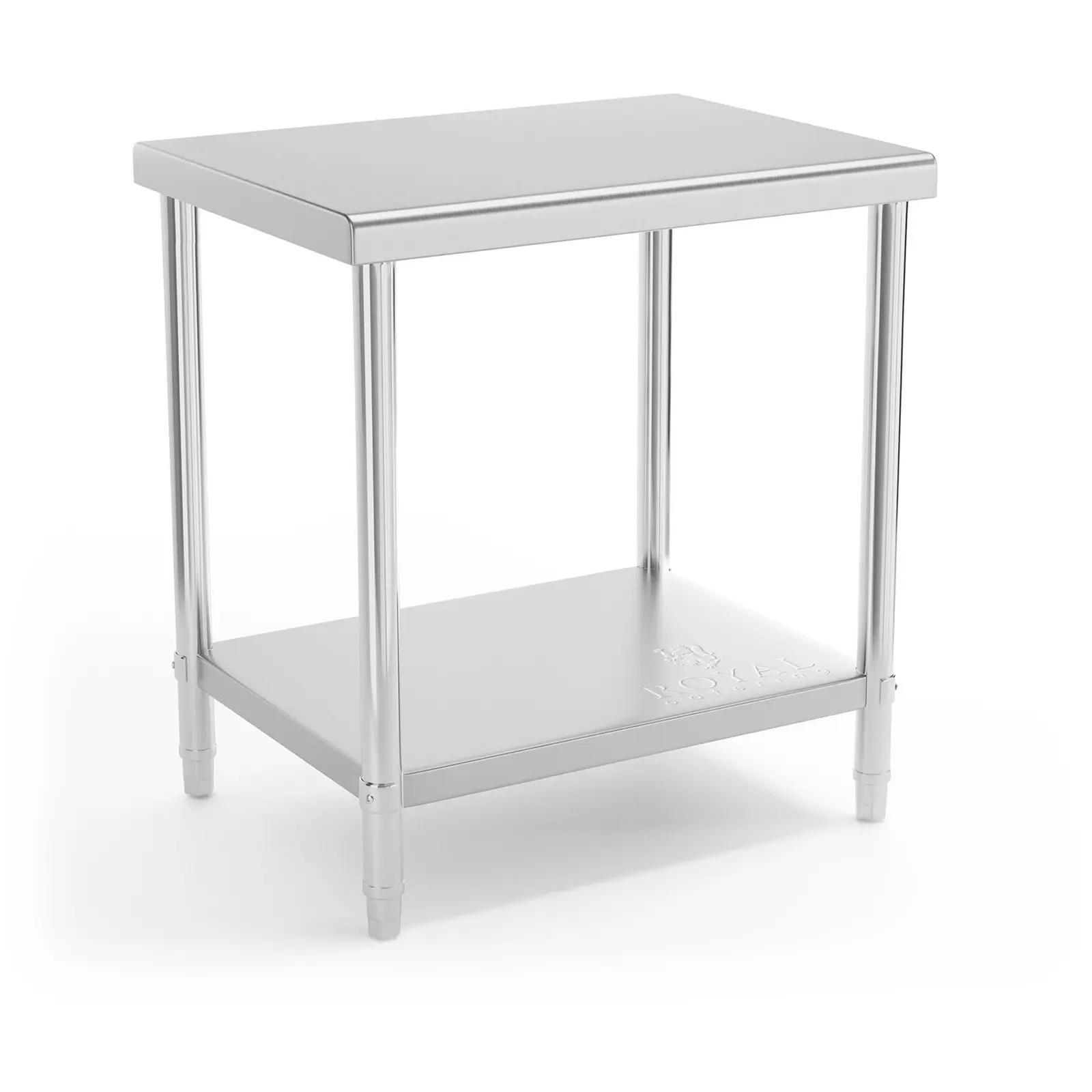 Stainless Steel Work Table - 80 x 60 cm - 190 kg load capacity