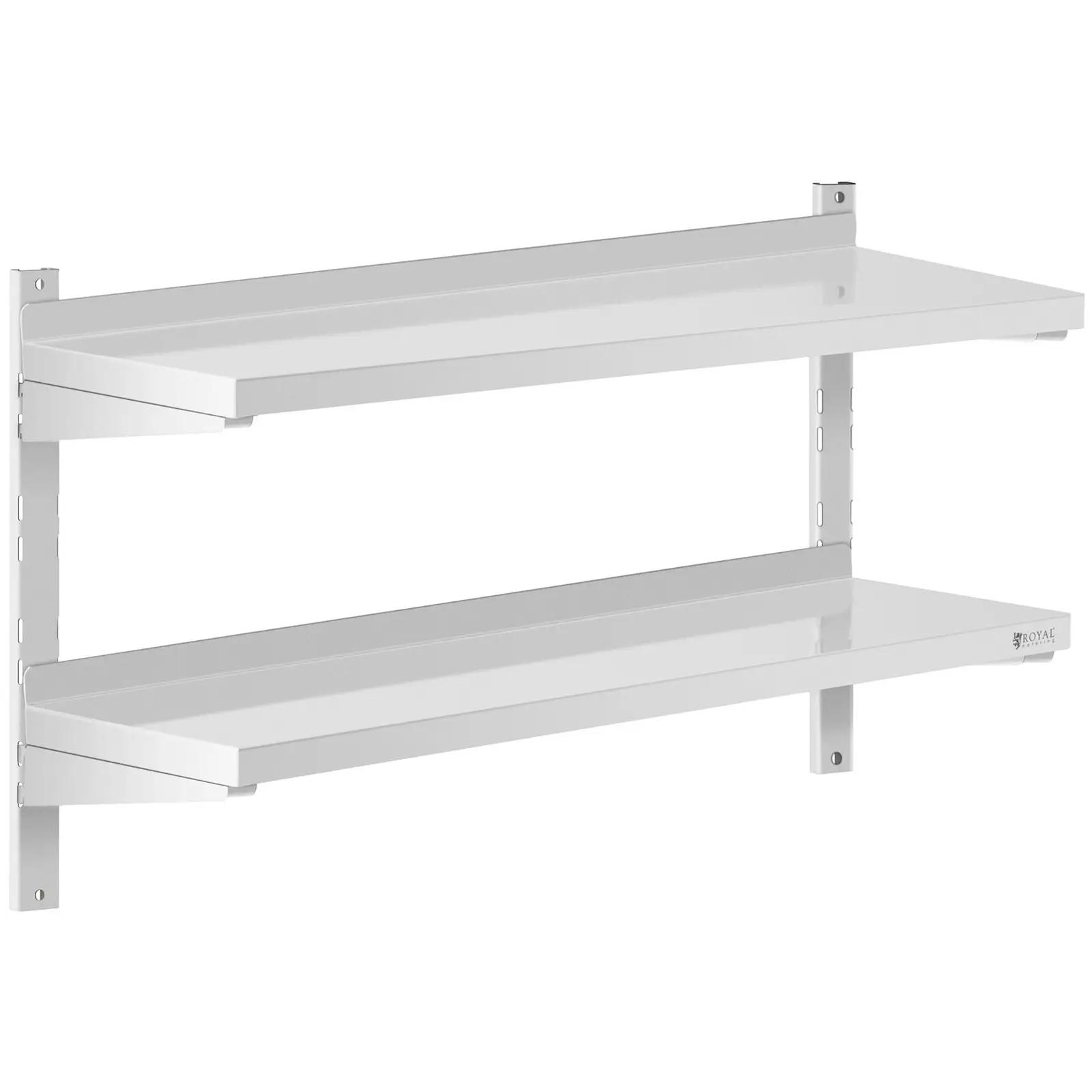 Stainless Steel Wall Shelf - 2 Shelves - 30 X 100 Cm