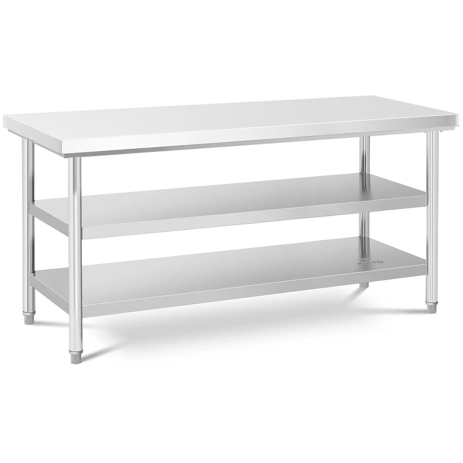 Stainless Steel Work Table - 70 X 180 Cm - 600 Kg - 3 Levels