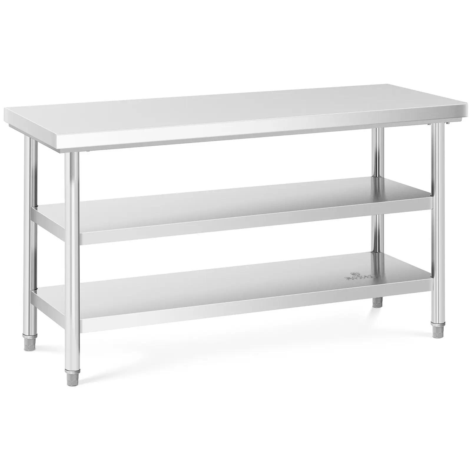 Stainless Steel Work Table - 150 X 60 Cm - 600 Kg - 3 Levels