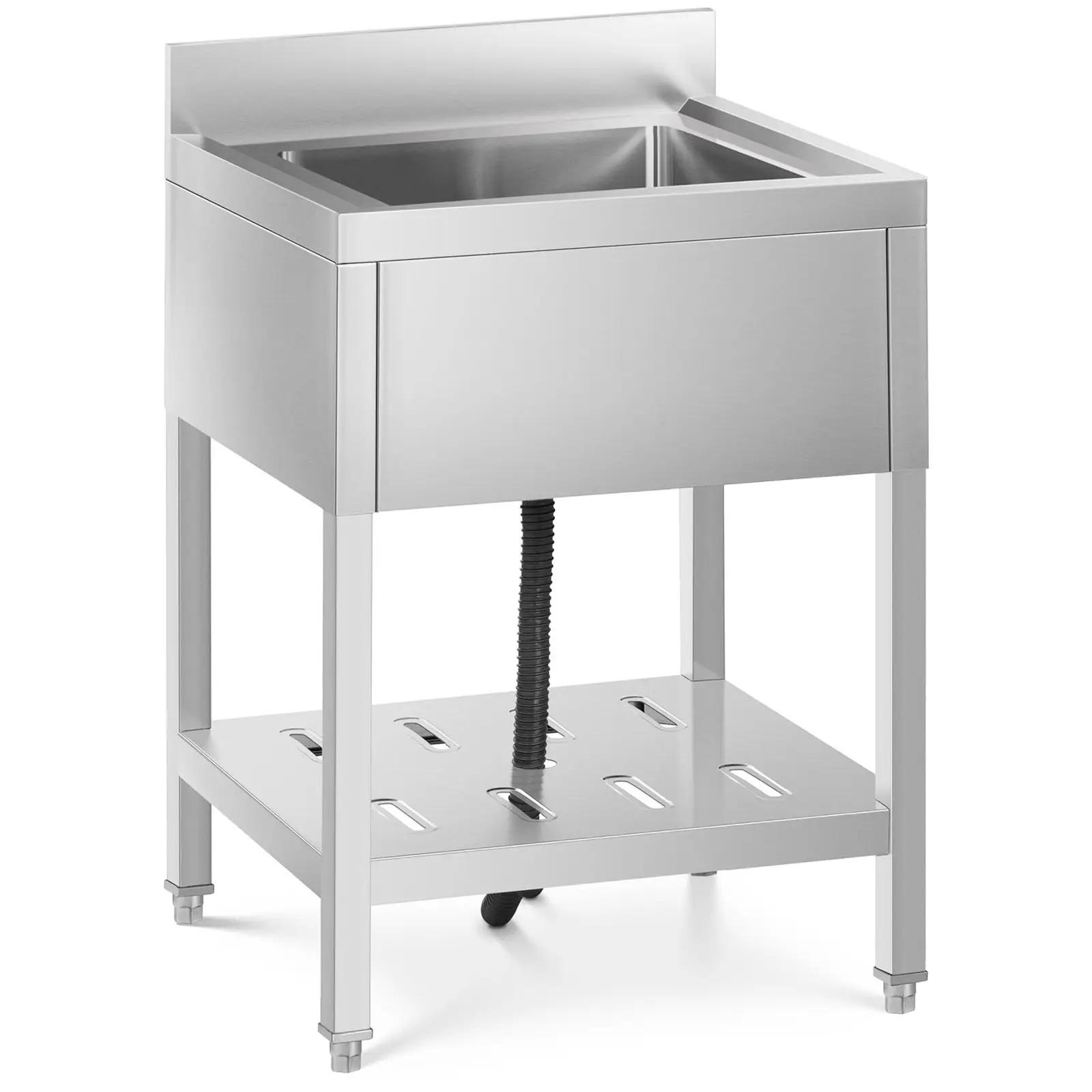 Commercial Kitchen Sink - 1 Basin - Stainless Steel - 40 X 40 X 25.5 Cm