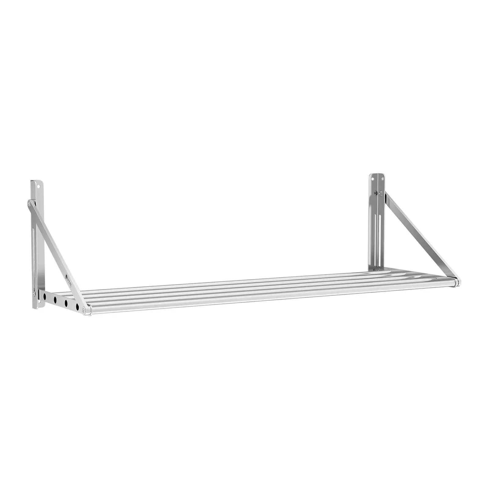 Wall Shelf - Folding - Tube Style - 120 X 45 Cm - 40 Kg - Stainless Steel