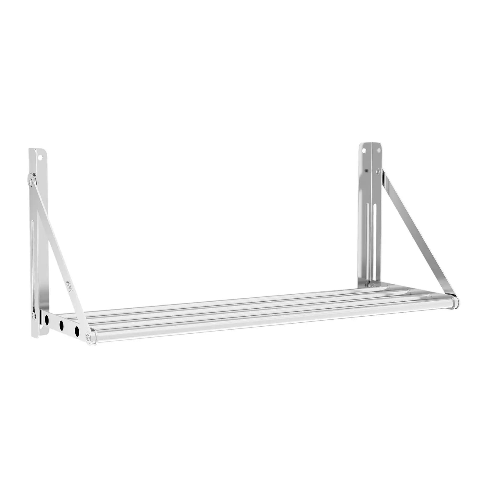 Wall Shelf - Folding - Tube Style - 80 X 30 Cm - 40 Kg - Stainless Steel