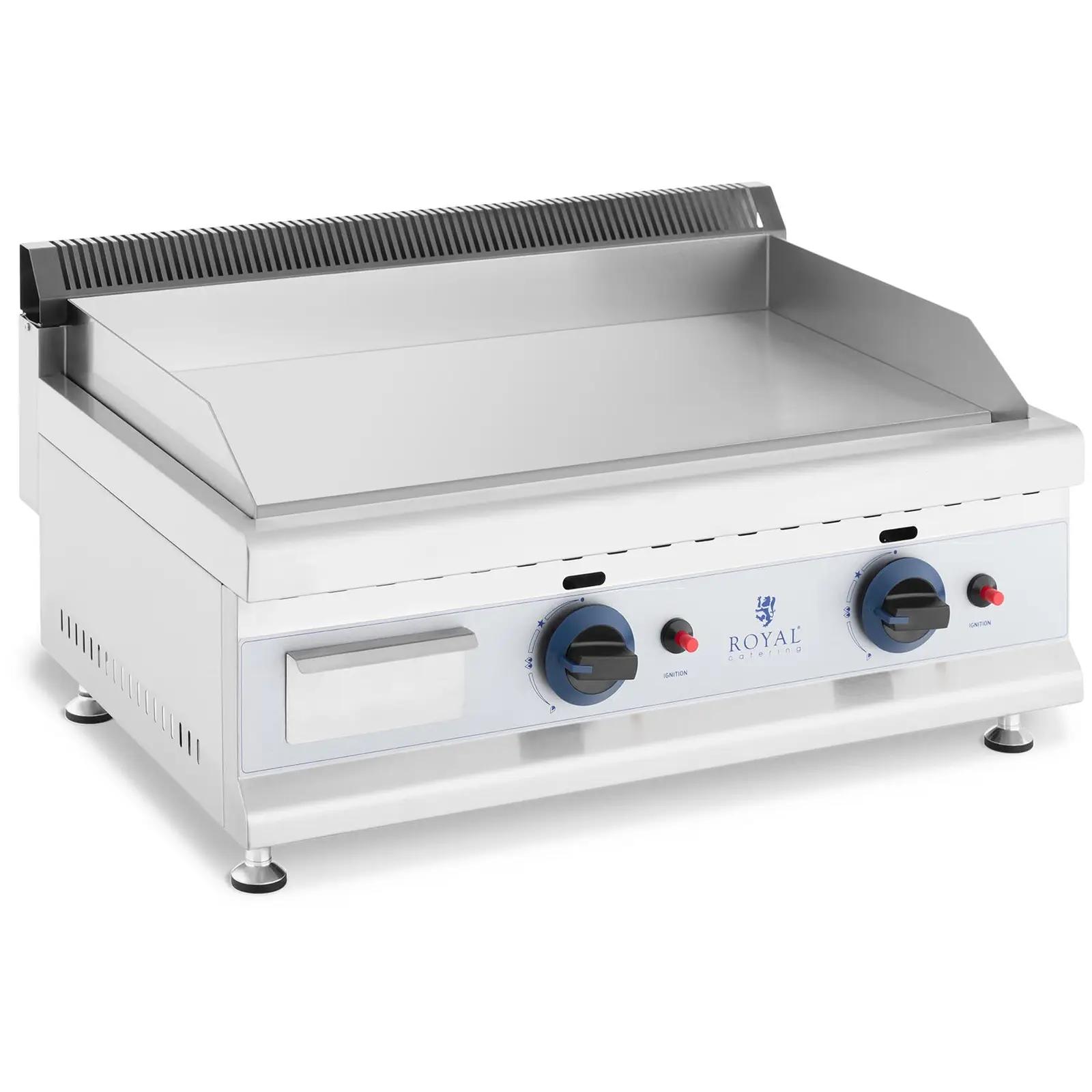 Gas Griddle - 60 x 40 cm - smooth - 2 x 3,100 W - natural gas - 20 mbar