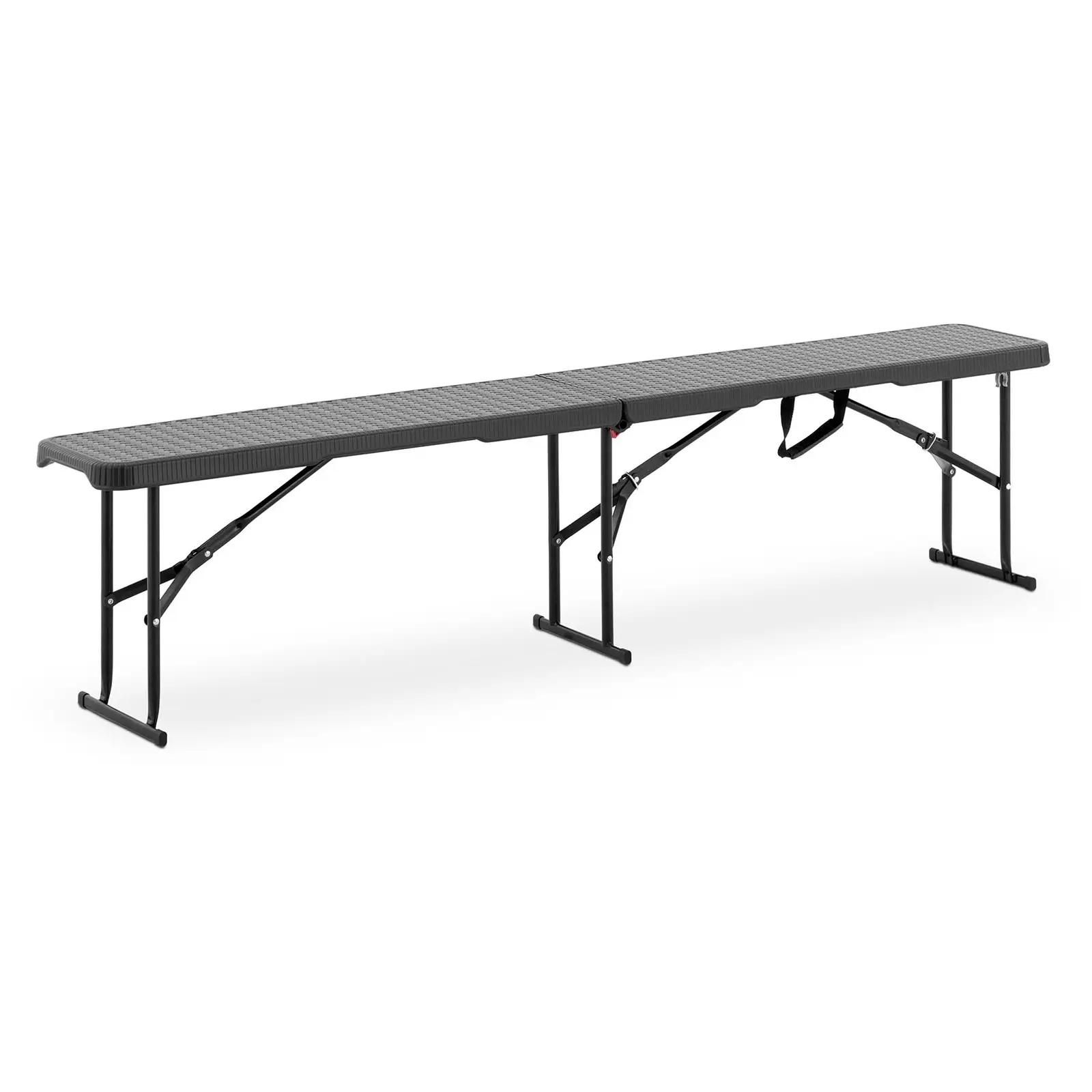 Folding Bench - 1830 X 300 X 430 Mm - Royal Catering - 300 Kg - Black