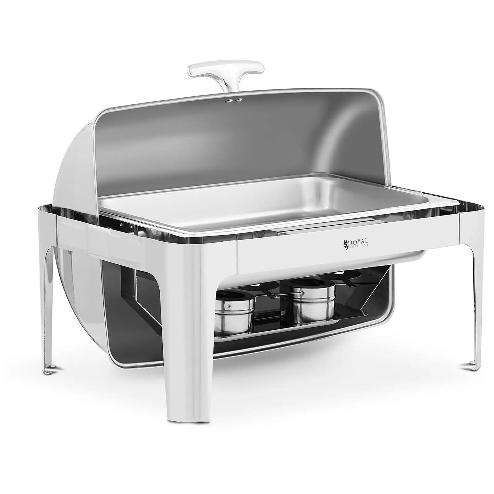 Chafing Dish - 1/1 GN - Royal Catering - 8.5 L - 2 Fuel Cells - Roll Top