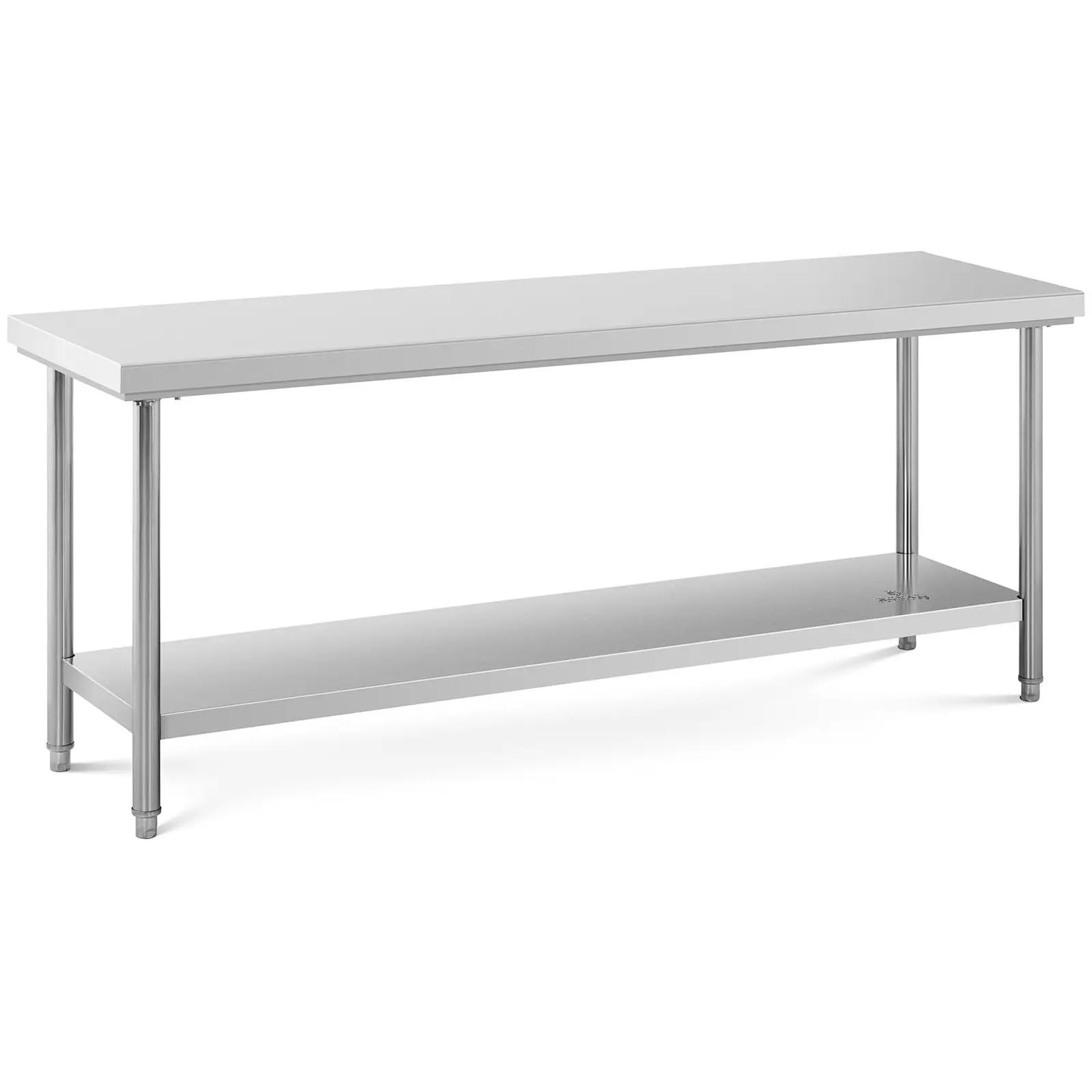 Stainless Steel Work Table - 200 X 60 Cm - 195 Kg Capacity - Royal Catering