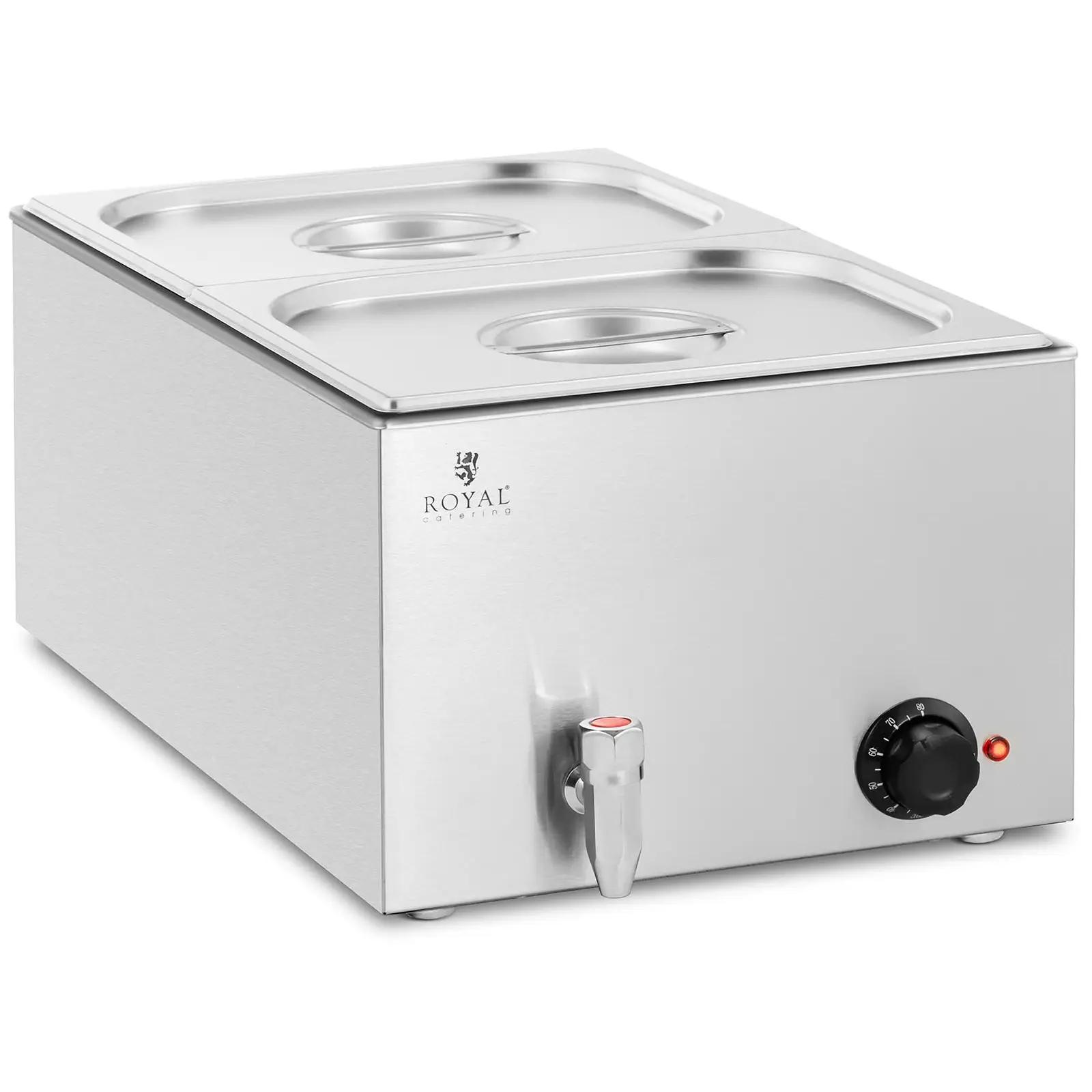 Bain-Marie - 600 W - 2 GN 1/2 - drain tap