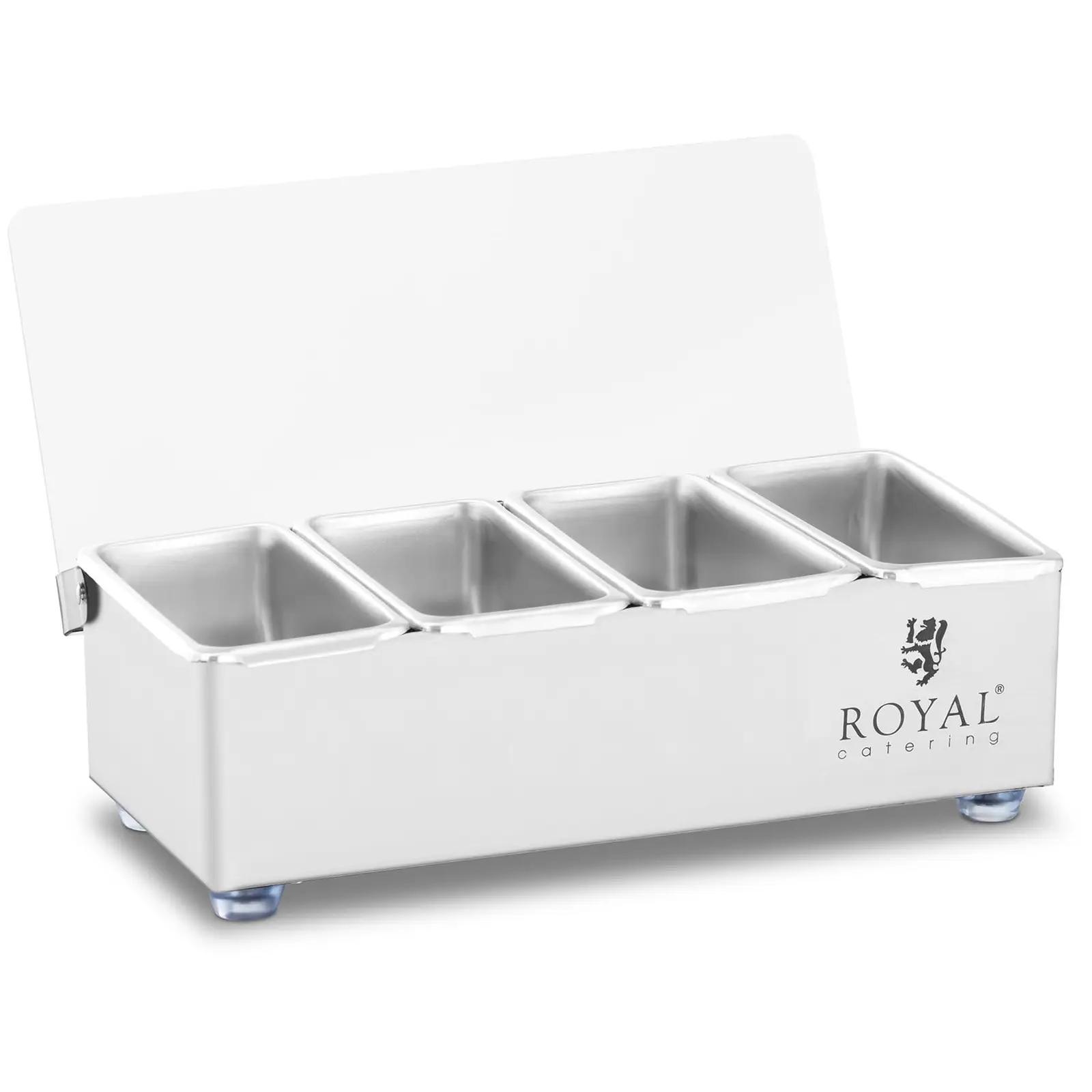 Condiment Holder - Stainless Steel - 4 X 0,4 L - Royal Catering