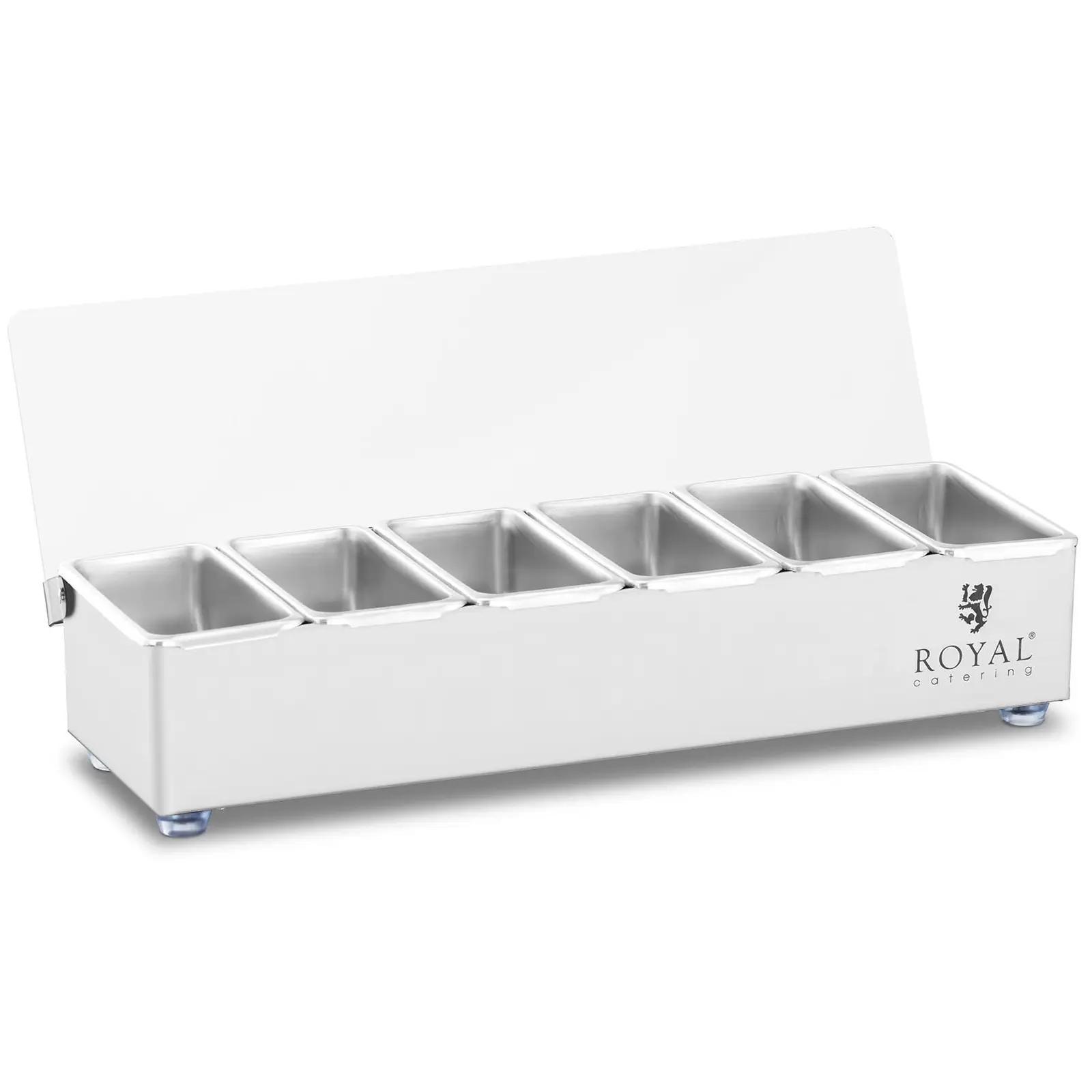 Ingredient Container - Stainless Steel - 6 X 0,4 L - Royal Catering