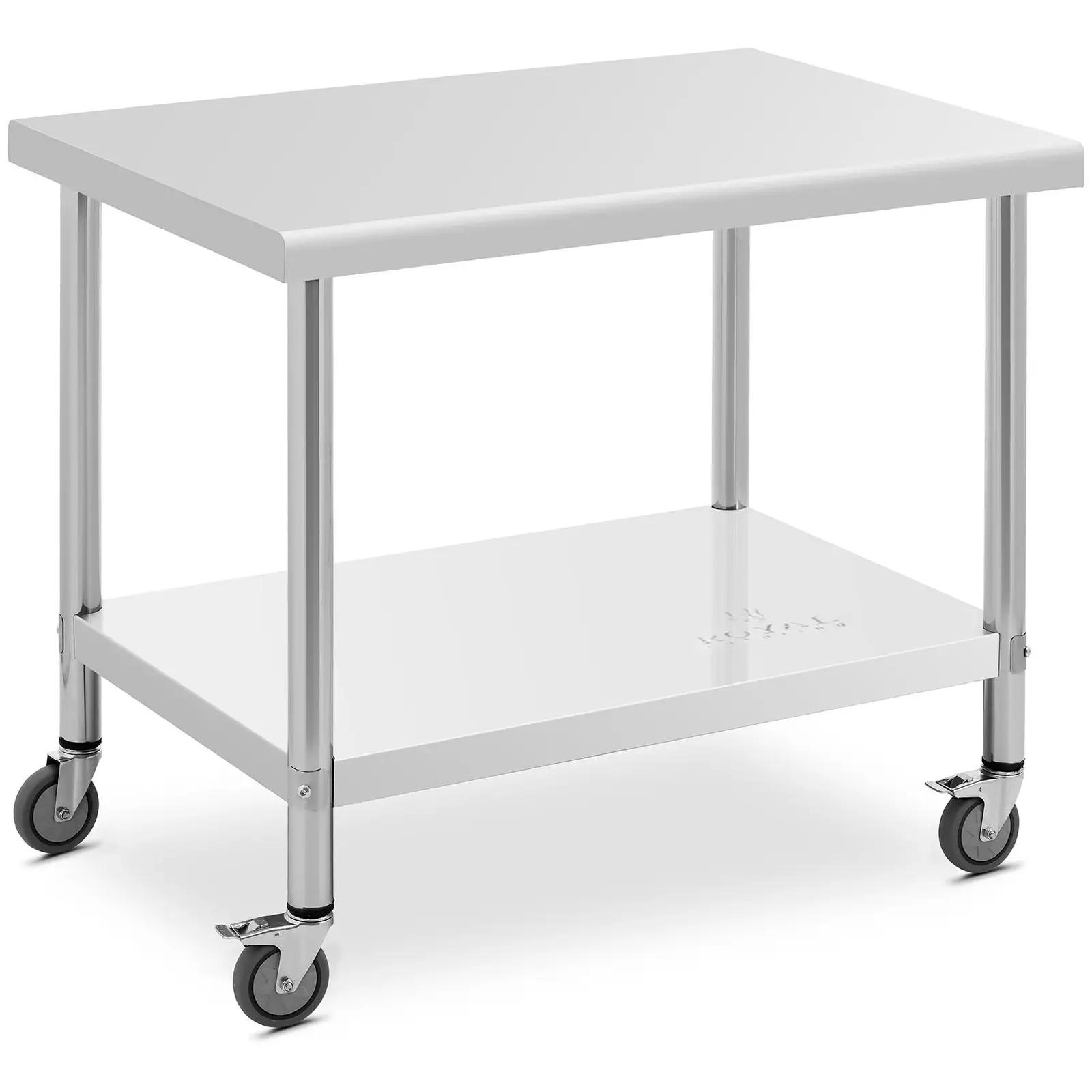 Wheeled Work Bench - 70 X 100 Cm - 155 Kg Load Capacity - Royal Catering