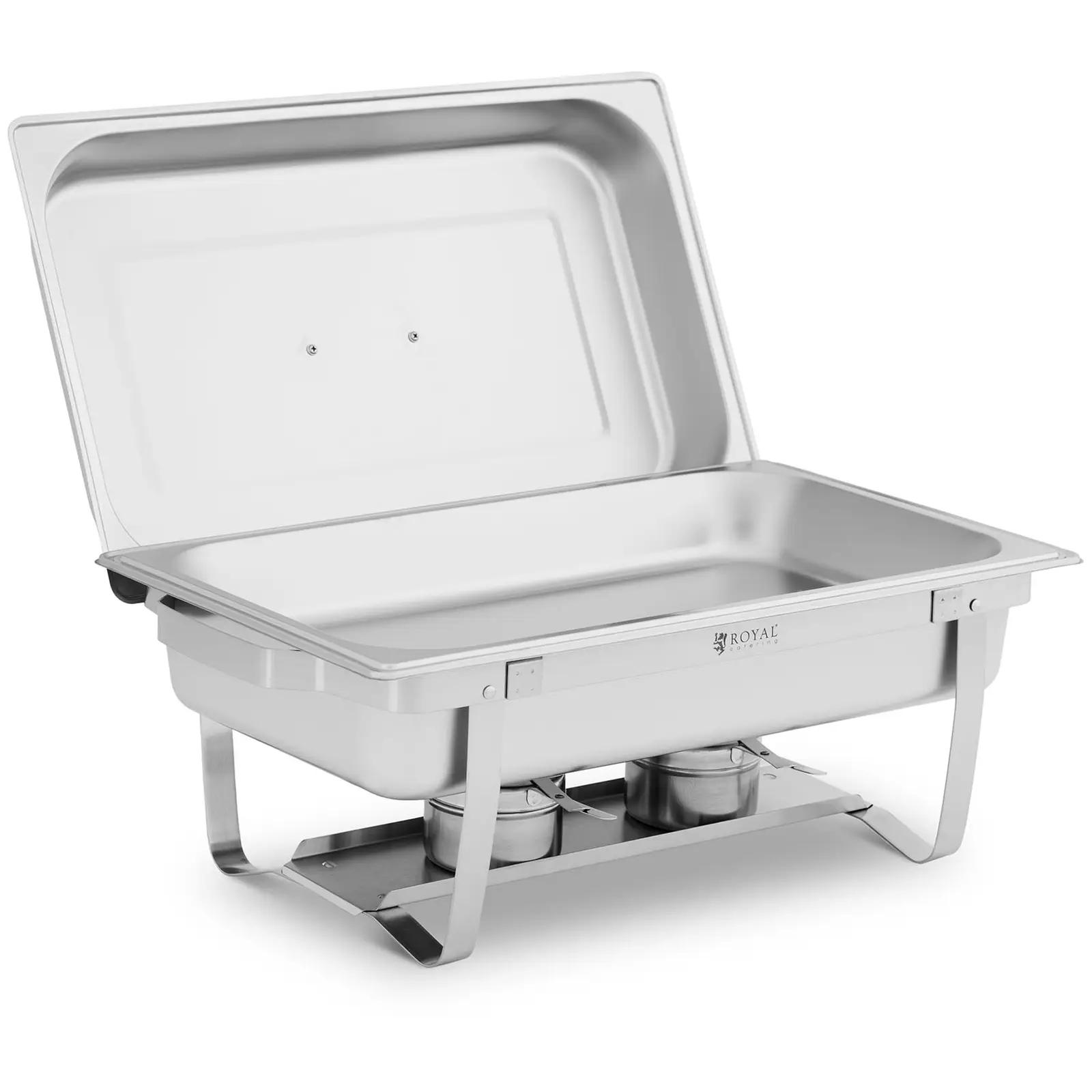 Chafing Dish - GN 1/1 - 9 L - 2 Fuel Container - 500 X 300 X 60 Mm - Royal Catering