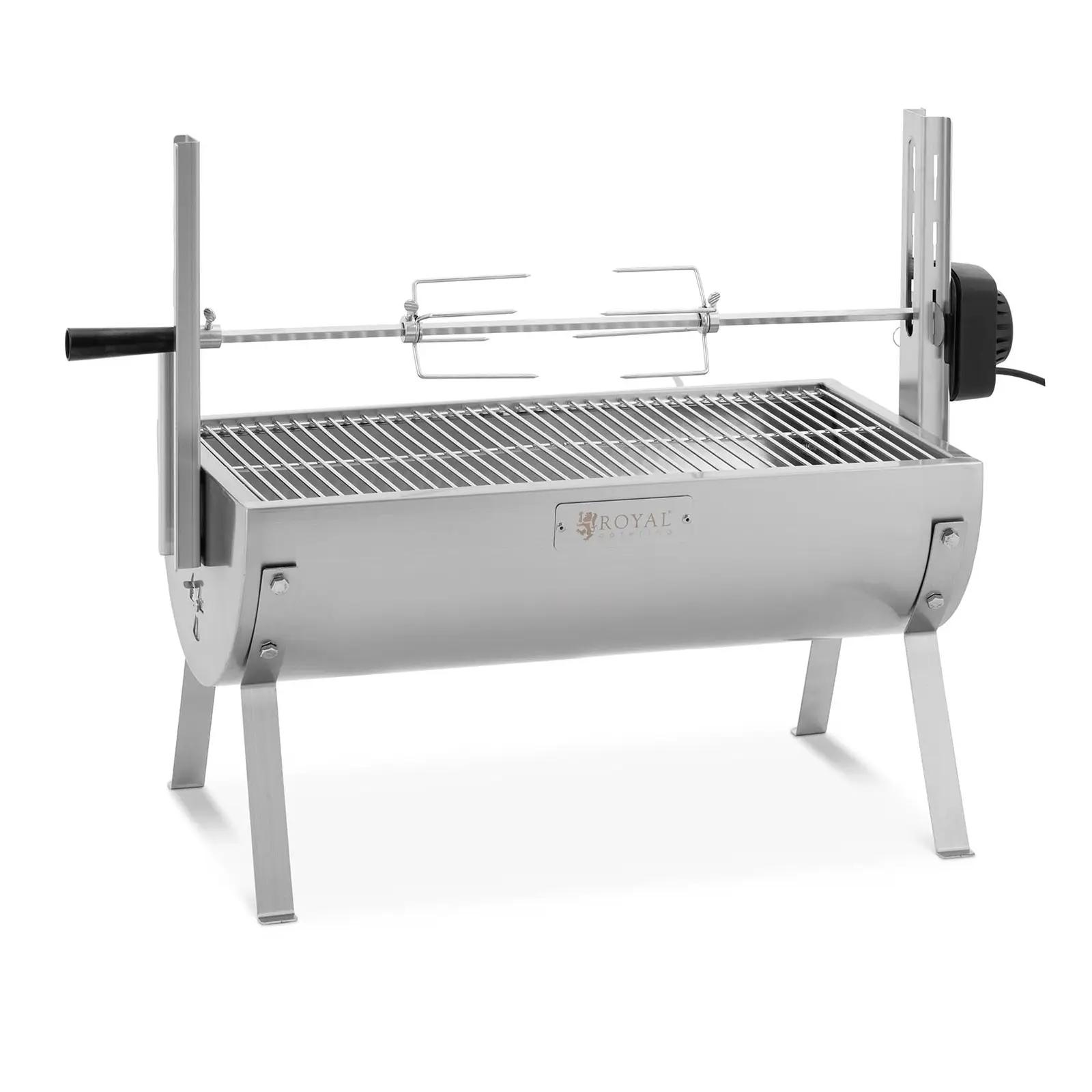 Roasting Spit - With Motor - 15 Kg - Stainless Steel - Grill Spit length: 82 Cm