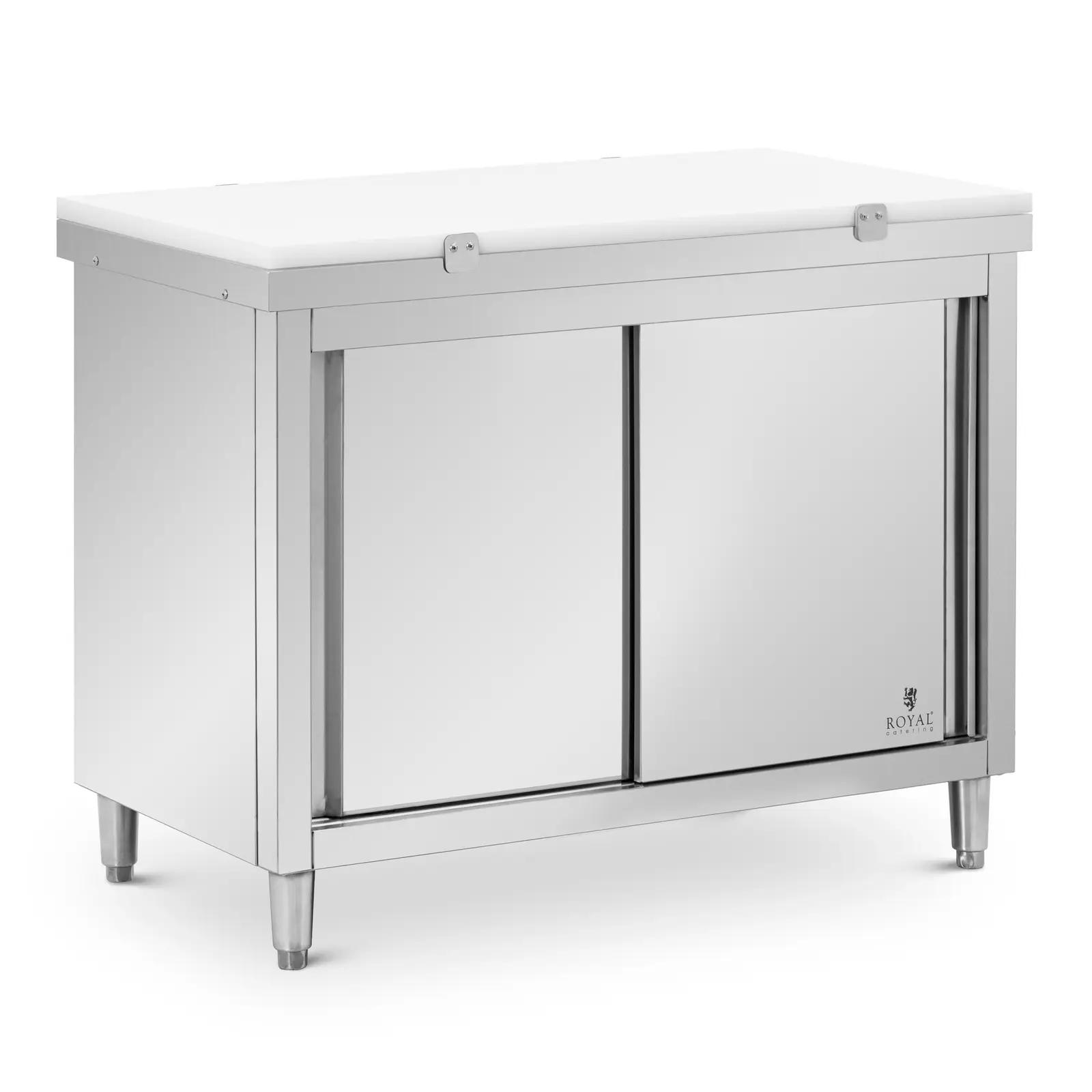 Stainless Steel Kitchen Prep Table - 120 X 60 Cm - 500 Kg Load Capacity - incl. Cutting Board - Royal Catering