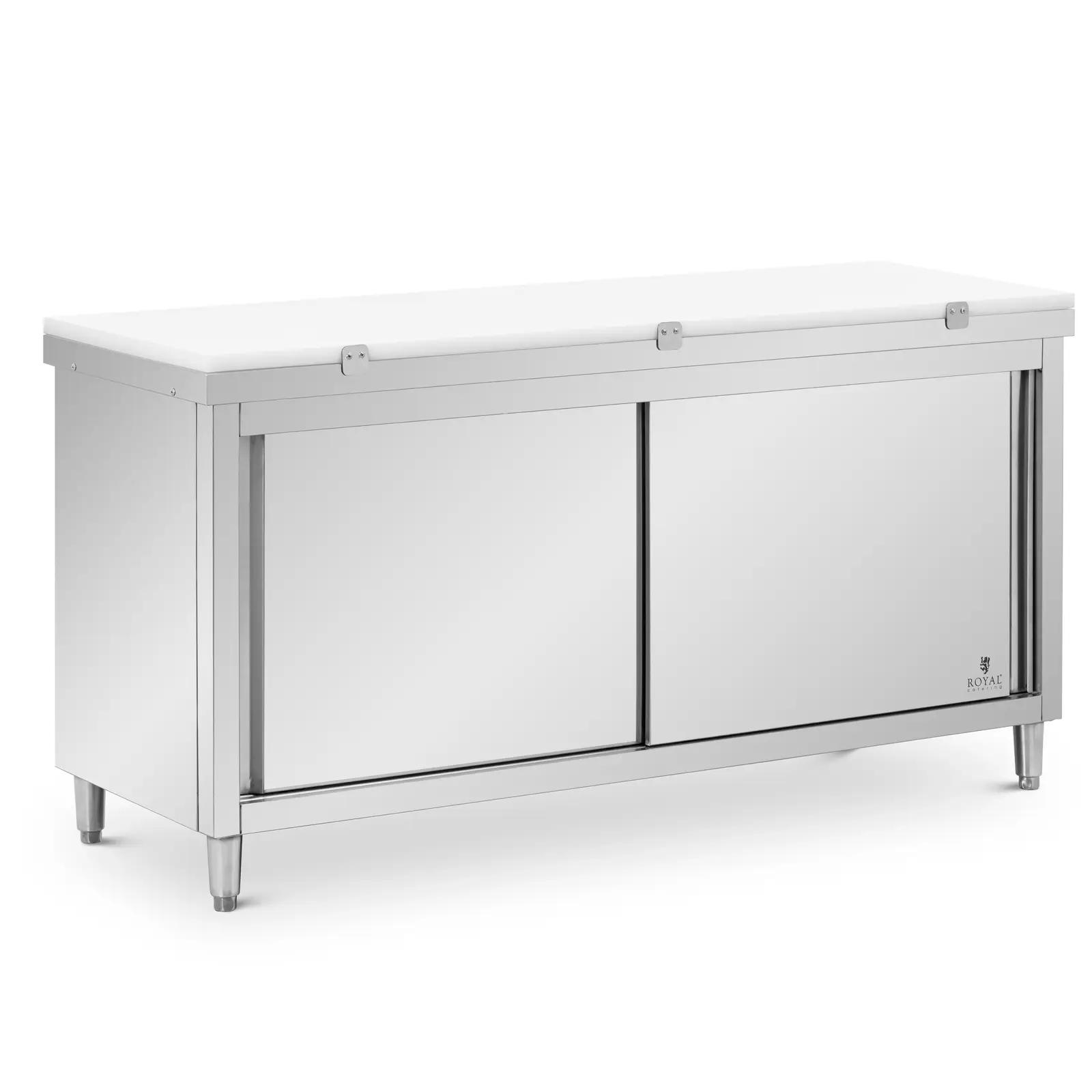 Stainless Steel Kitchen Prep Table - 180 X 60 Cm - 500 Kg Load Capacity - incl. Cutting Board - Royal Catering