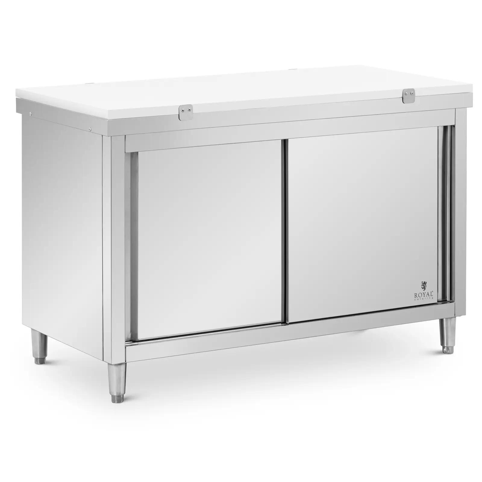 Stainless Steel Kitchen Prep Table - 140 X 70 Cm - 500 Kg Load Capacity - incl. Cutting Board - Royal Catering