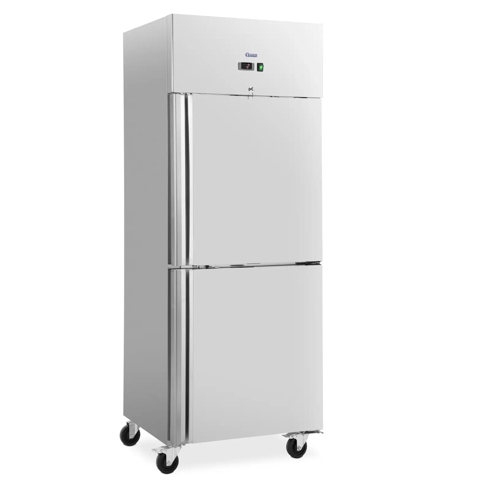 Commercial Fridge - 373 L - Stainless Steel - 2 Doors - 4 Castors - Lockable - Royal Catering