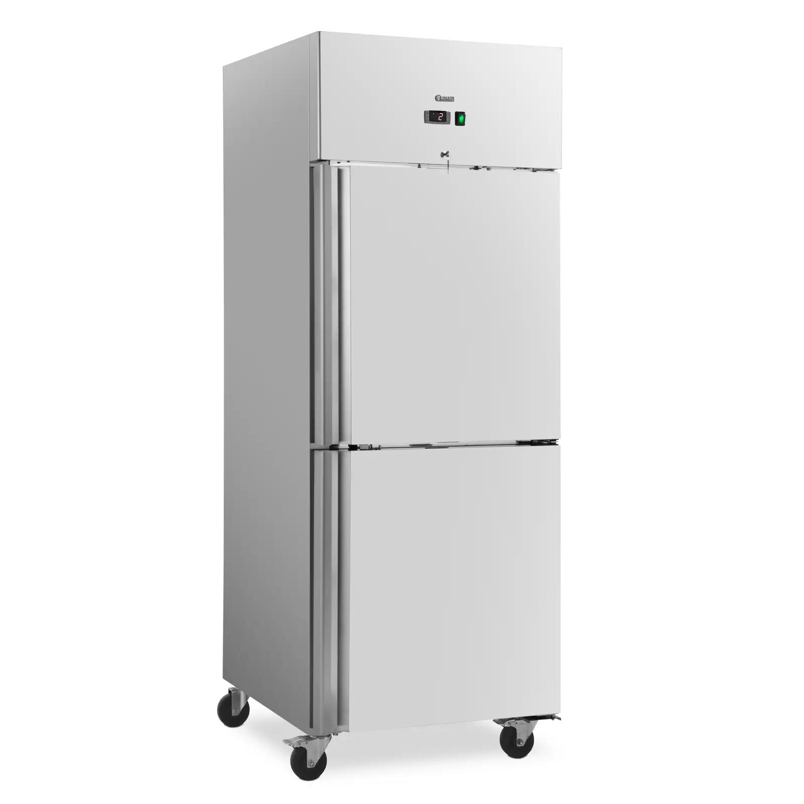 Commercial Fridge - 485 L - Stainless Steel - 2 Doors - 4 Castors - Lockable - Royal Catering