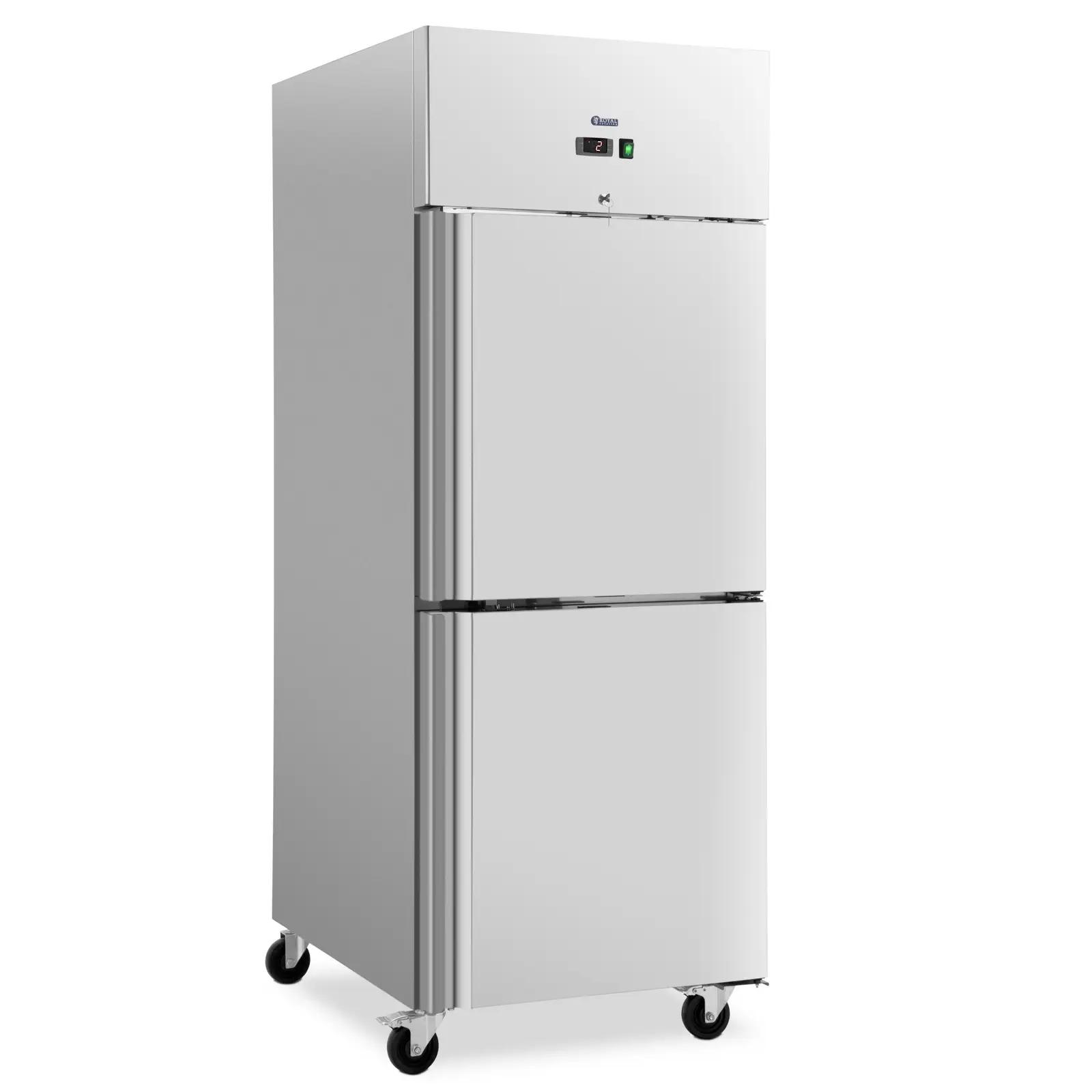 Commercial Fridge - 750 L - Stainless Steel - 2 Doors - 4 Castors - Lockable - Royal Catering