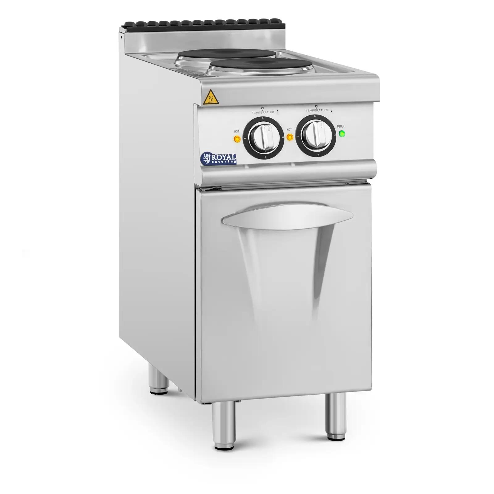 Commercial Electric Cooker - 5.2 kW - 2 plates - base cabinet - Royal Catering