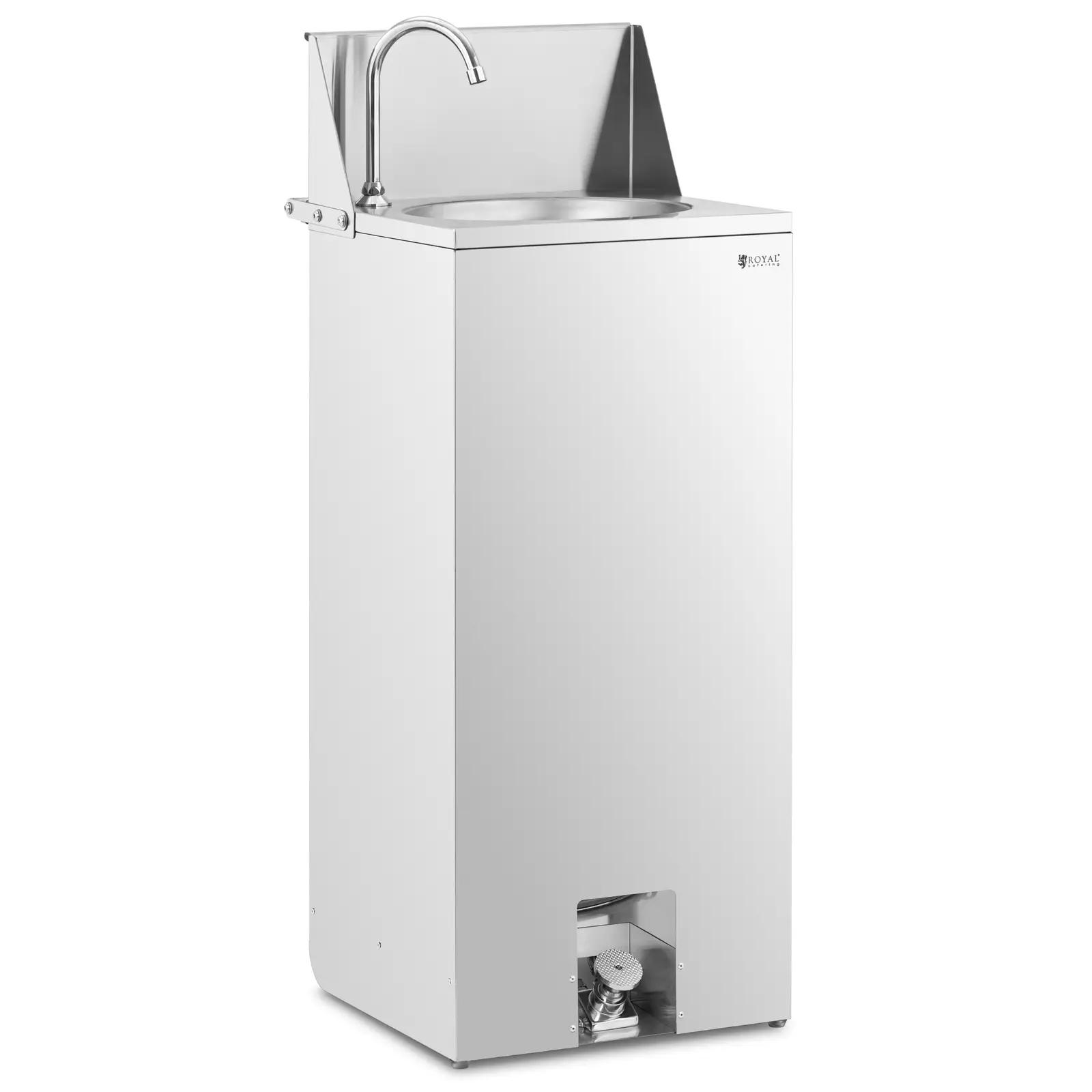 Portable Sink Unit - Stainless Steel - Foot Control - 357 X 120 Mm - Royal Catering