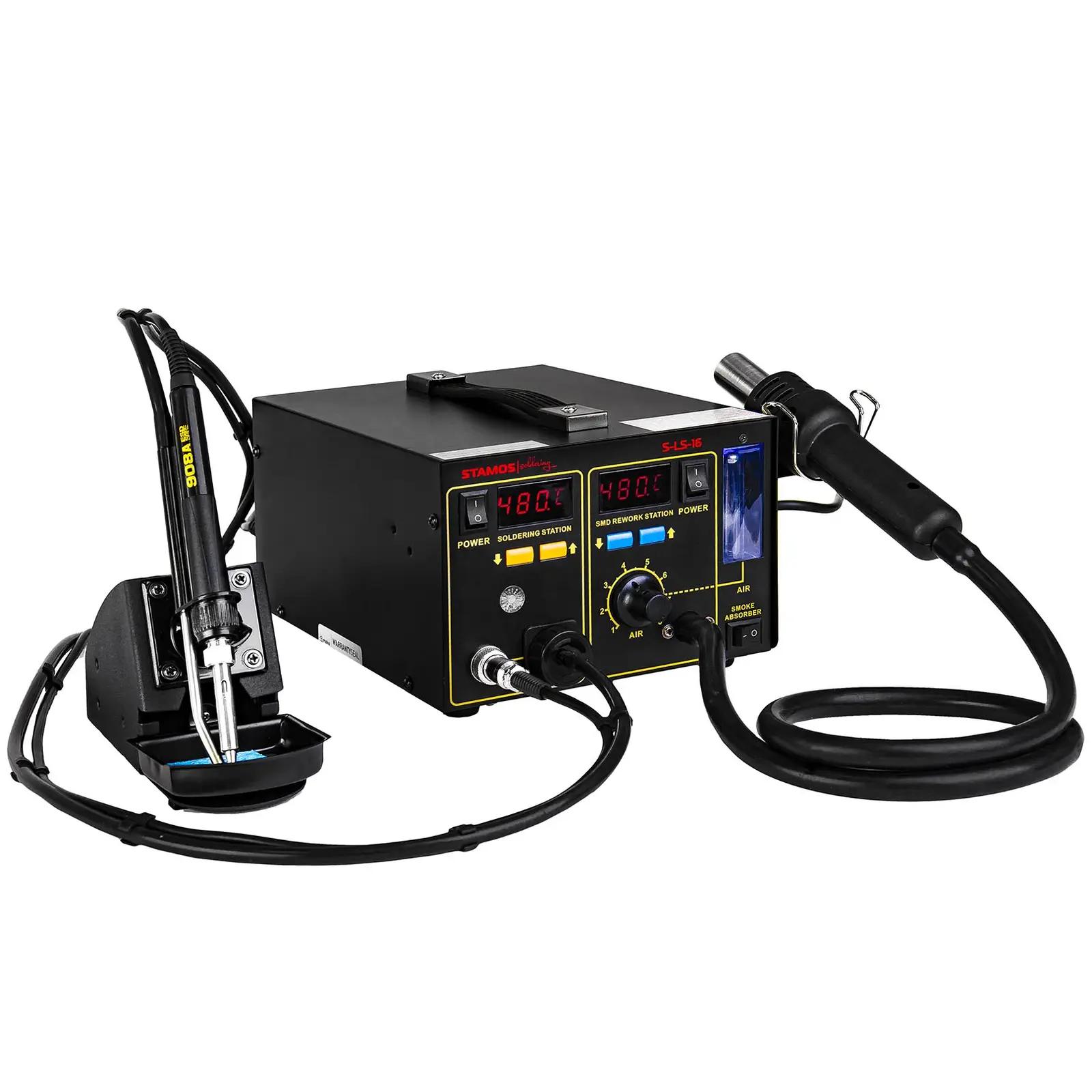 Soldering Station With Smoke Ventilation - 2 Displays - 720 Watt - Basic