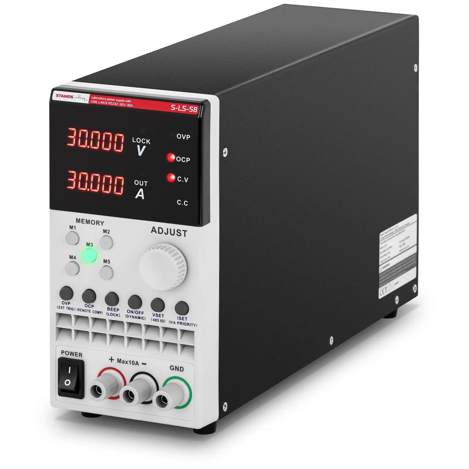 Bench Power Supply - 0-30 V - 0-30 A DC - 300 W - USB/LAN/RS-232