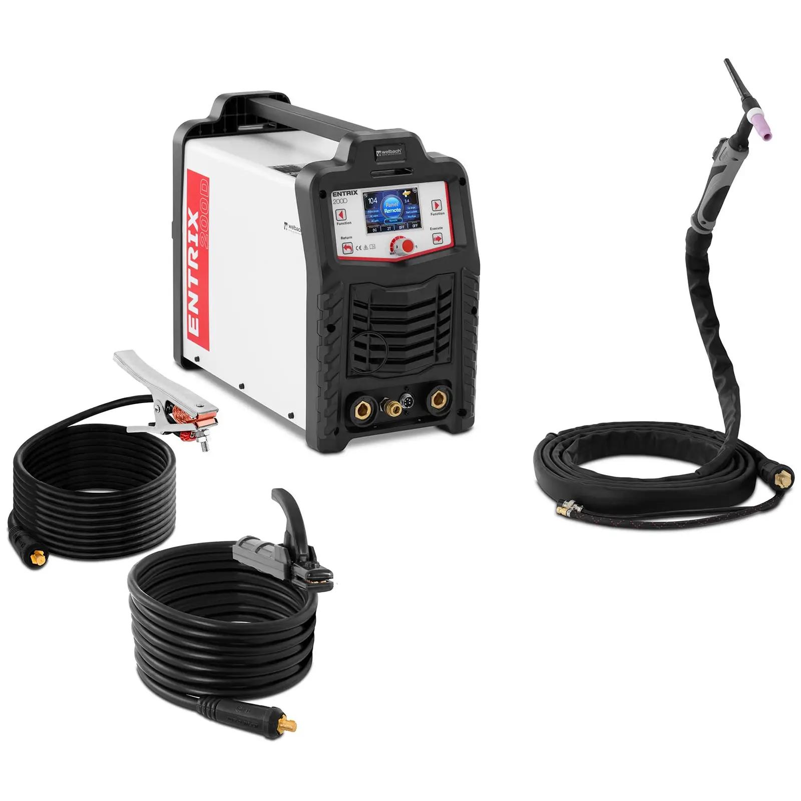 TIG Welder TIG AC/DC - 200 A - Duty Cycle 80 % - LCD - Digital - Pulse