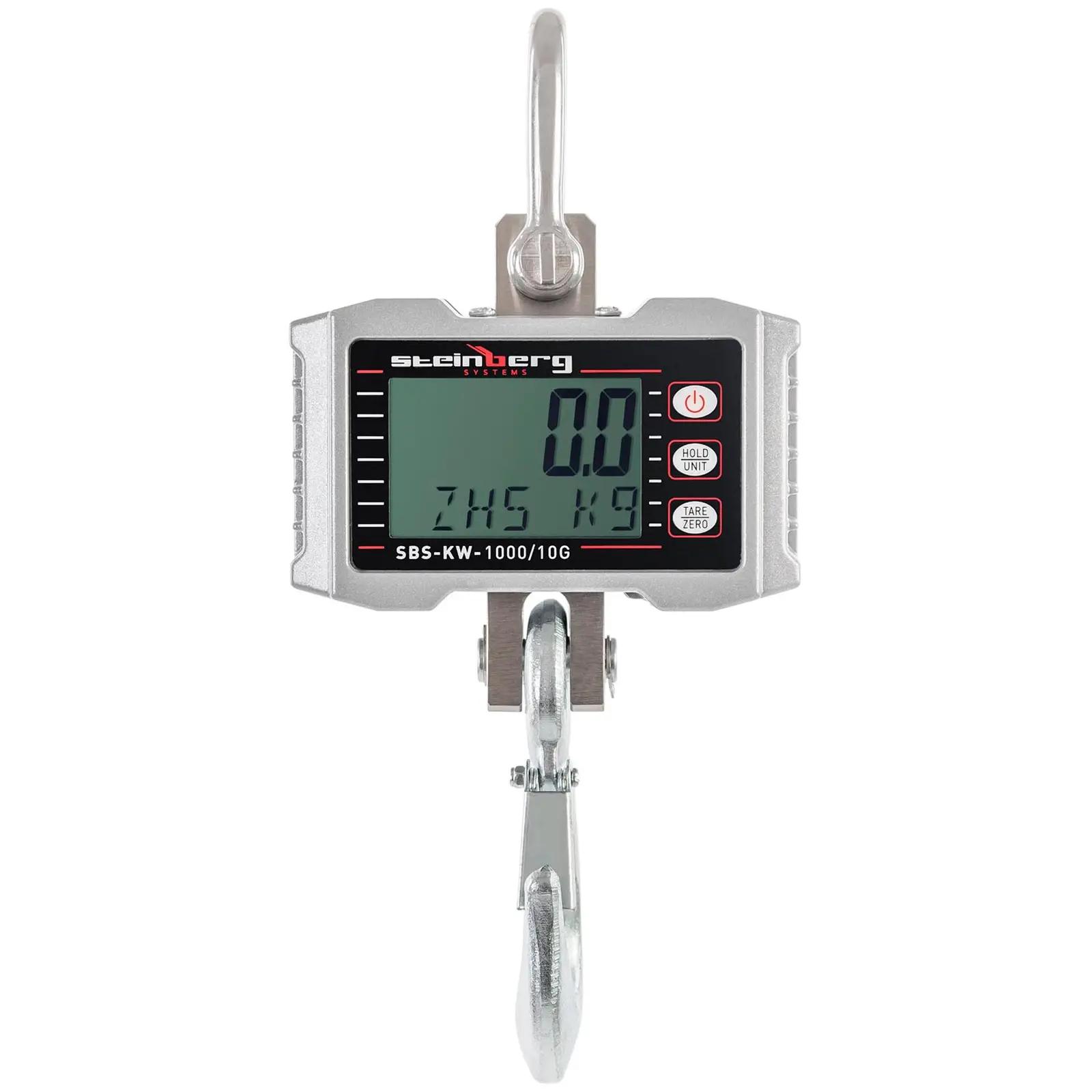 Crane Scales - 1.000 Kg / 0,5 Kg - LCD - Aluminium