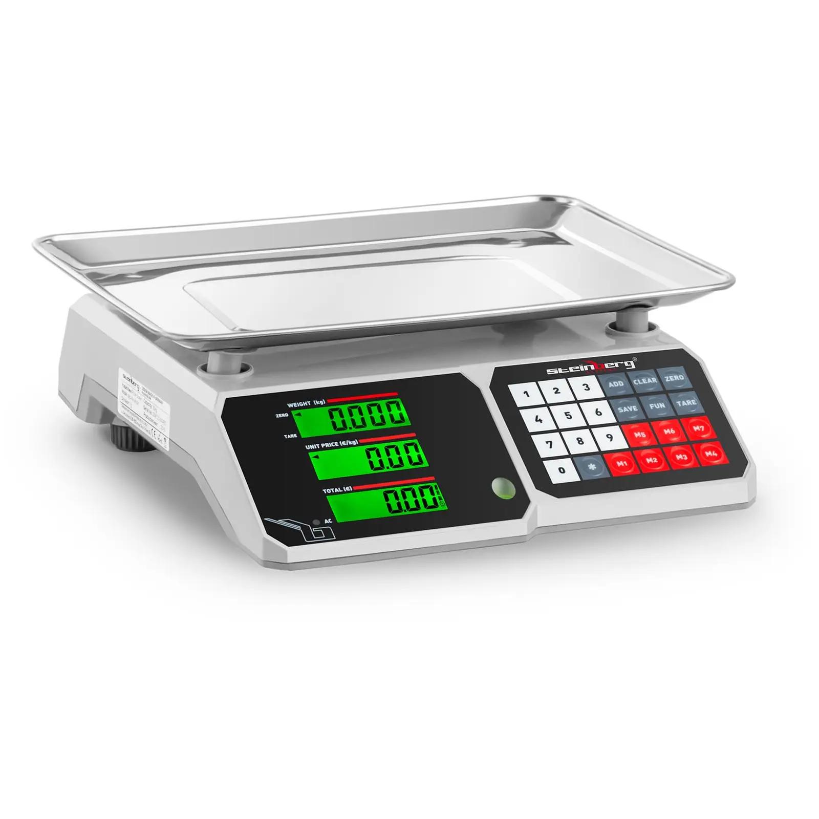 Price-Calculating Scale - 30 Kg / 1 G - 34.1 X 24.1 Cm - LCD