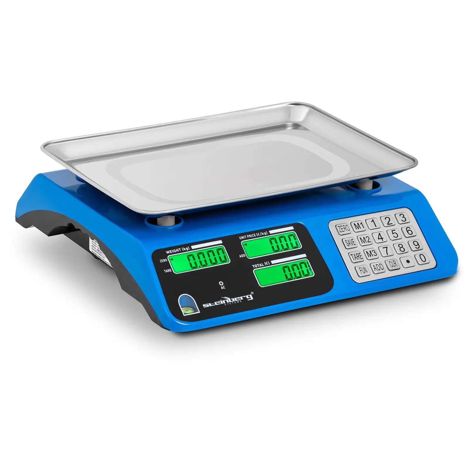 Digital Weighing Scale - 40 kg / 2 g - dual LCD - raised edge