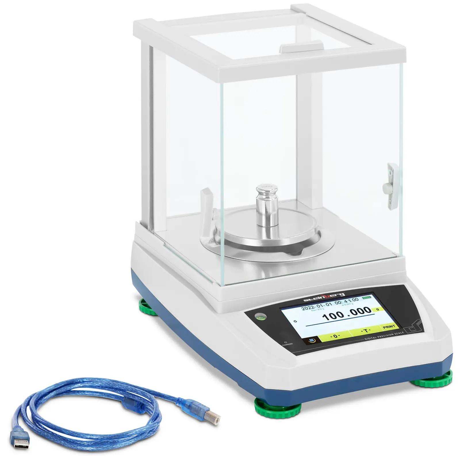 Precision Scale - 300 G / 0.001 G - Ø 98 Mm - Touch-LCD - Large Glass Draft Shield