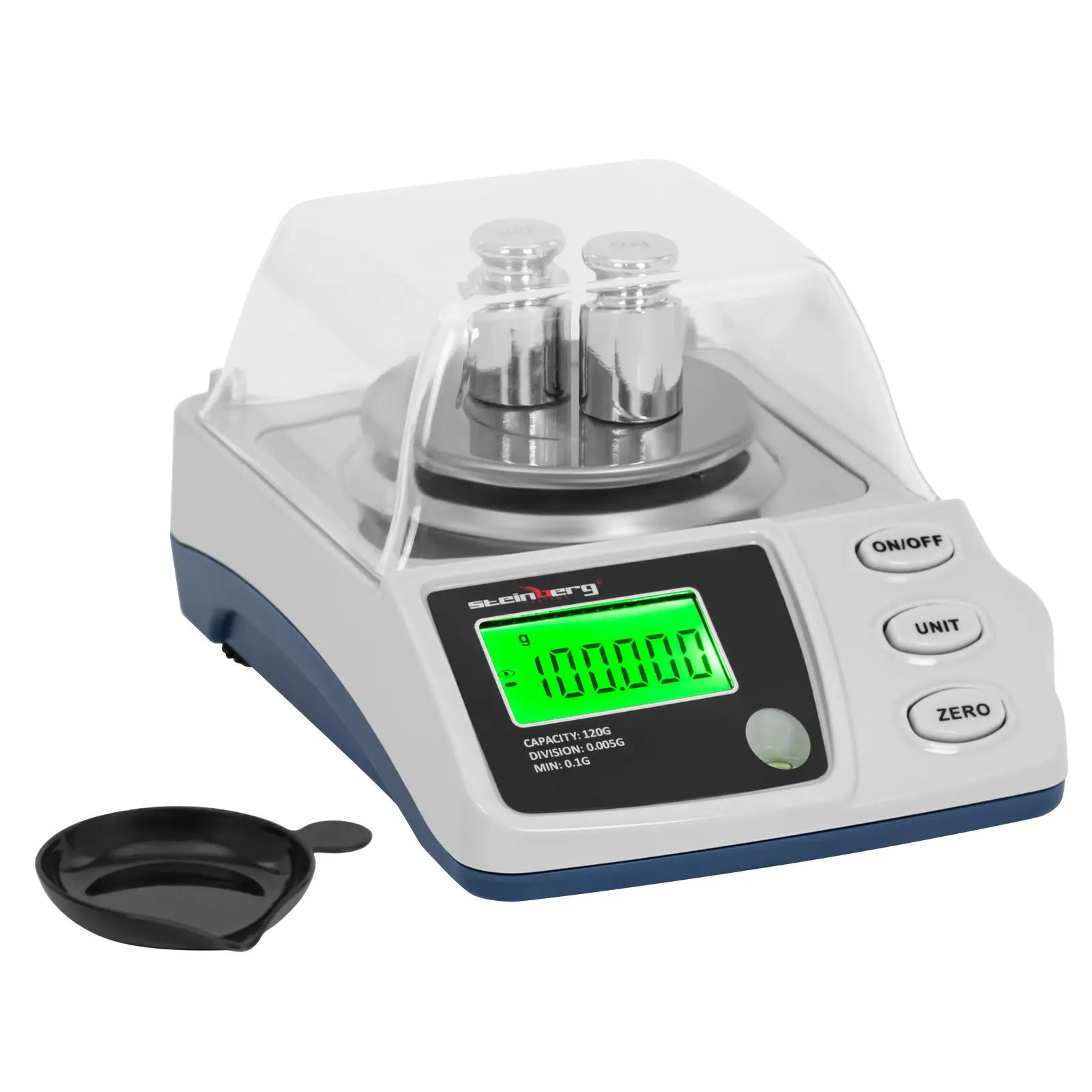 Precision Weighing Scales - 0.1 - 120 g / 0.005 g - Ø 68 mm - wind shield