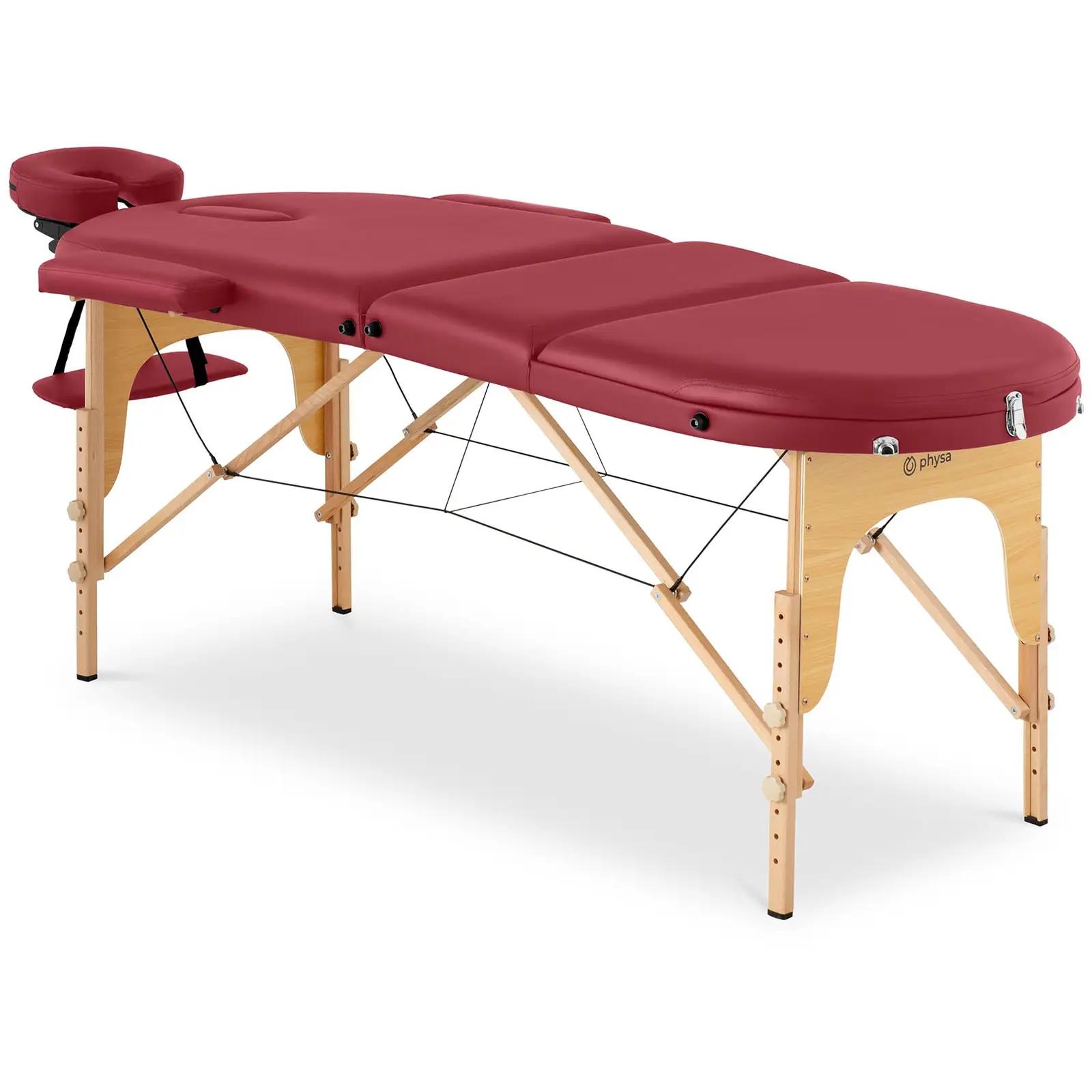 Folding Massage Table - 185-211 x 70-88 x 63-85 cm - 227 kg - Red