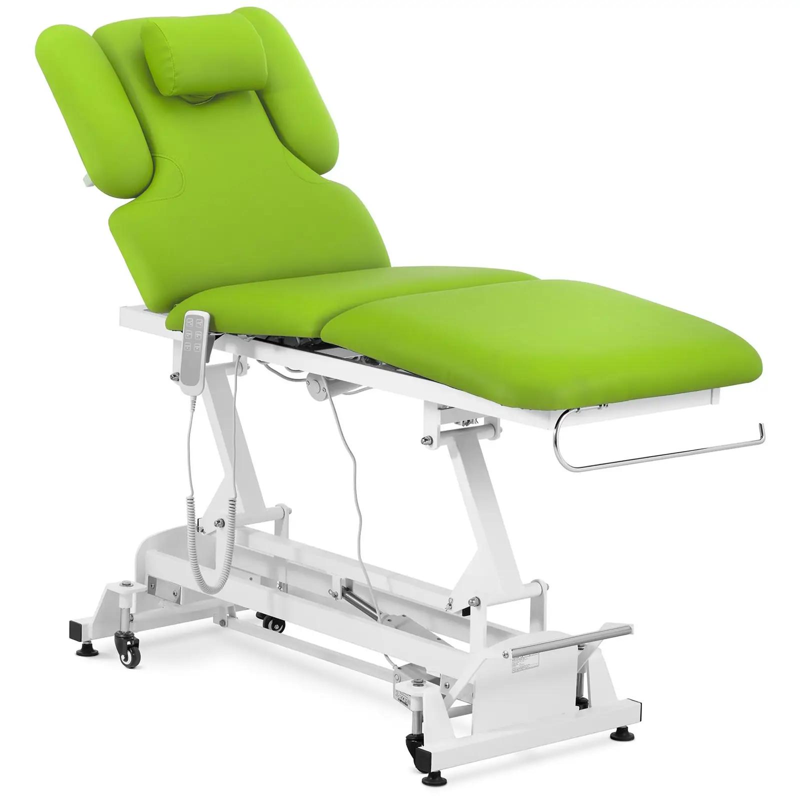 Electric Massage Table - 3 Motors - 250 Kg - Light Green