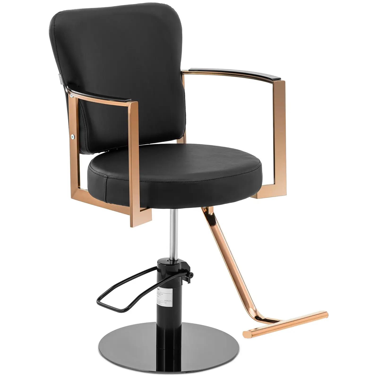 Salon Chair with Footrest - 46 - 58 cm - 200 kg - Newent Black