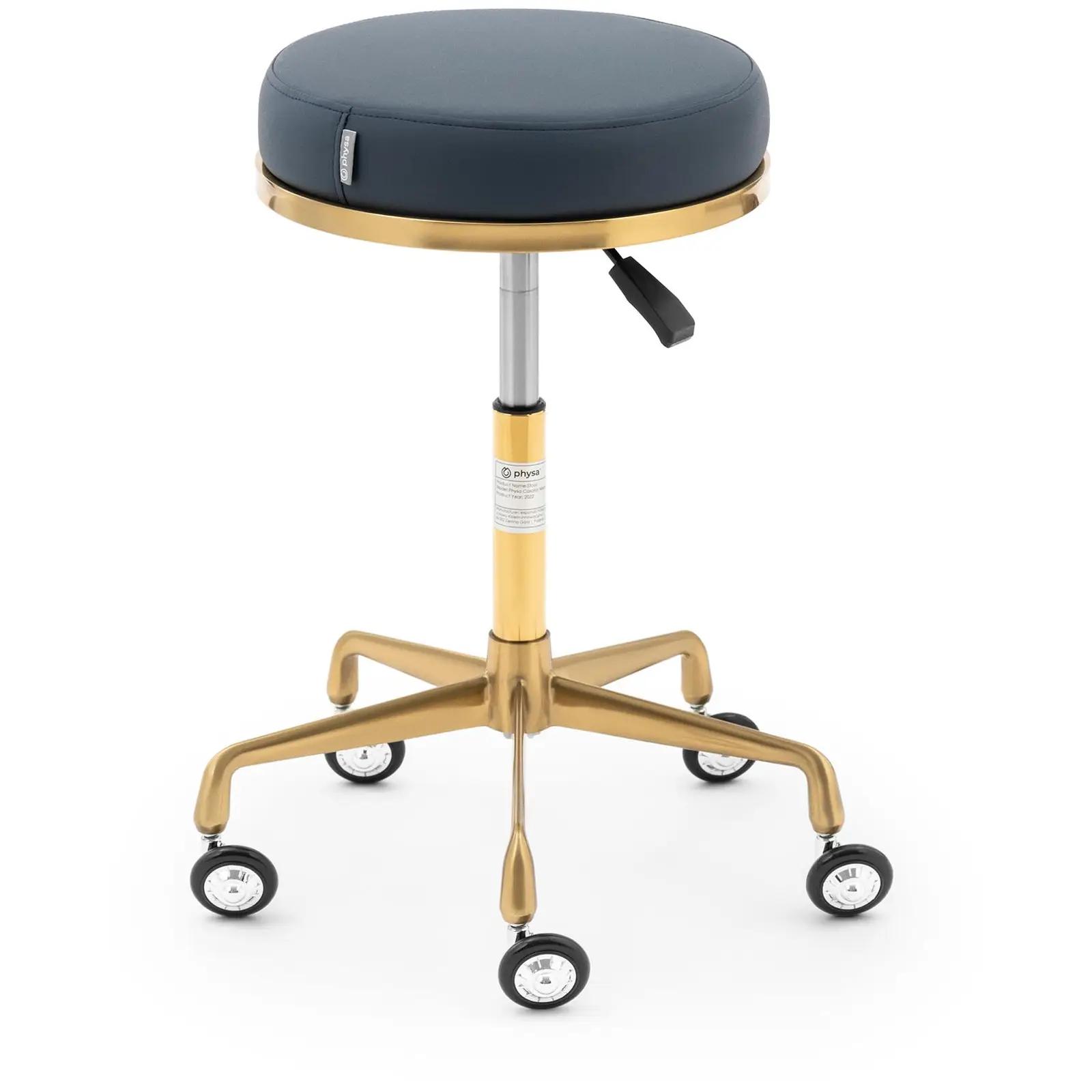 Rolling Stool - 51 - 64 cm - 150 kg - navy blue/gold