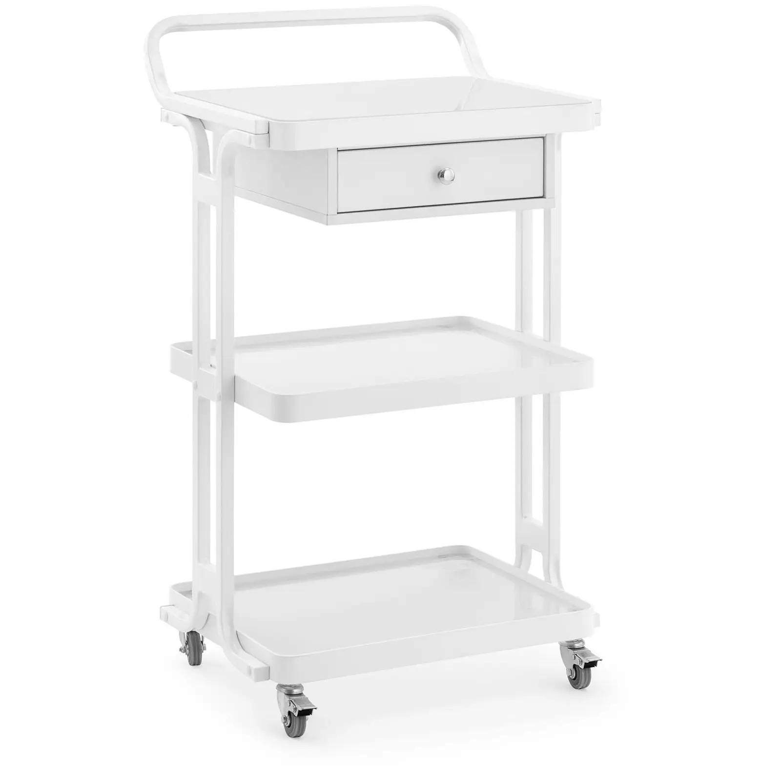 Beauty Trolley - 1 drawer - 3 glass shelves - max. storage capacity 65 kg