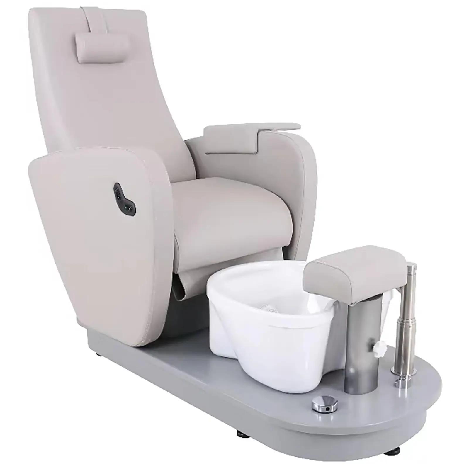 Electric Pedicure Chair - with foot bath - 105 W - 200 kg - grey