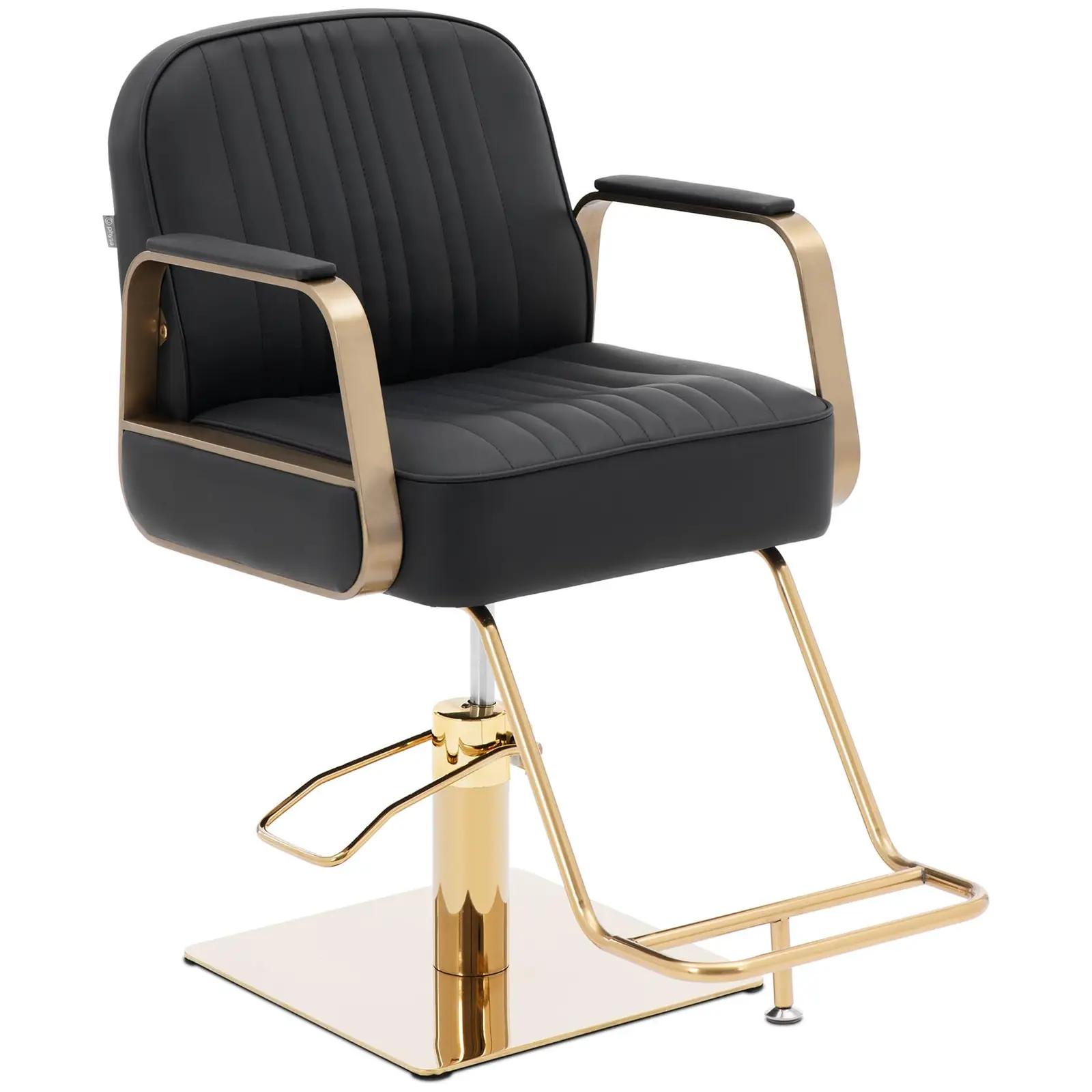 Salon Chair With Footrest - 920 - 1070 Mm - 200 Kg - Black / Gold